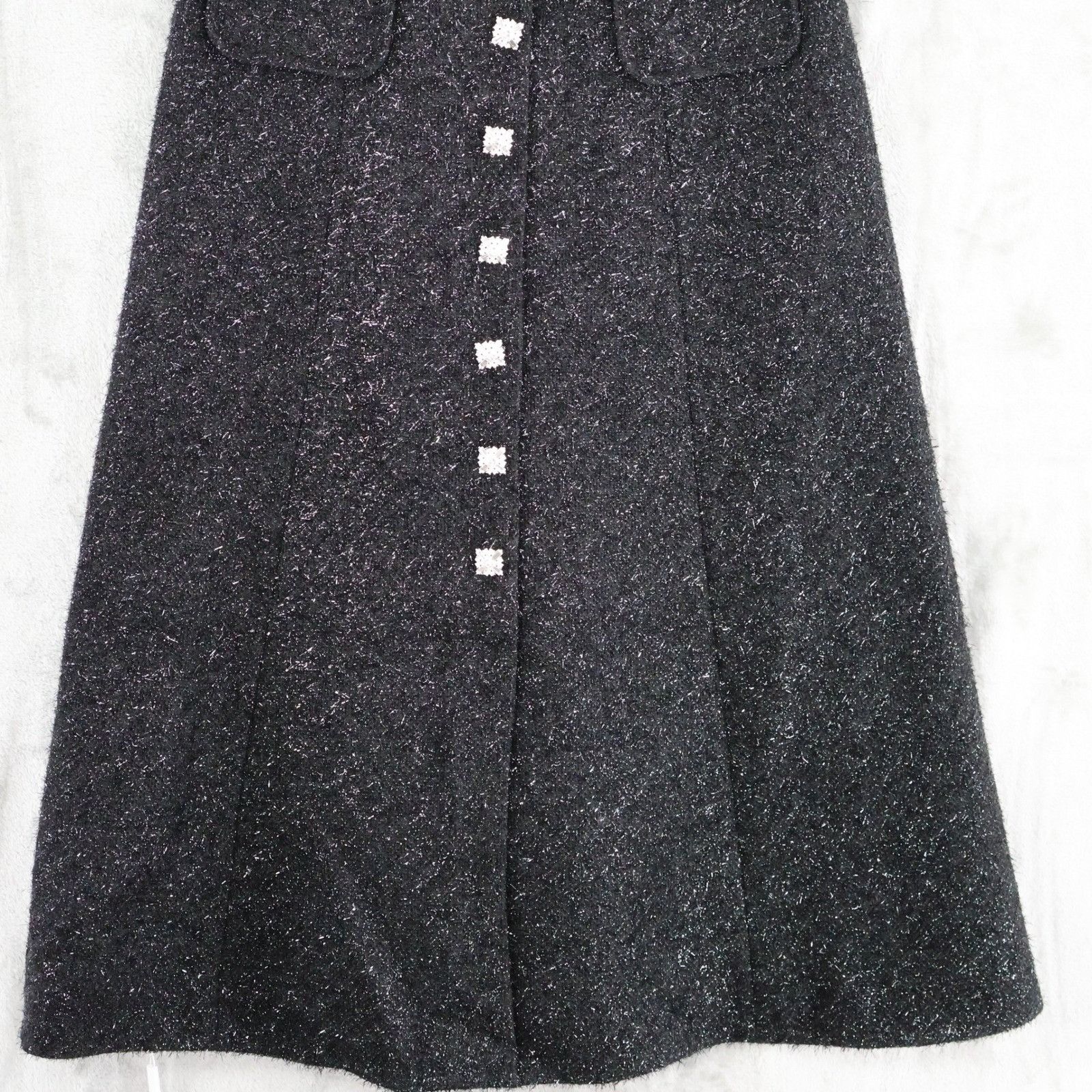 Self-Portrait Self Portrait Tinsel Boucle Button Front Midi Dress Size 2 Size XS / US 0-2 / IT 36-38 - 4 Thumbnail
