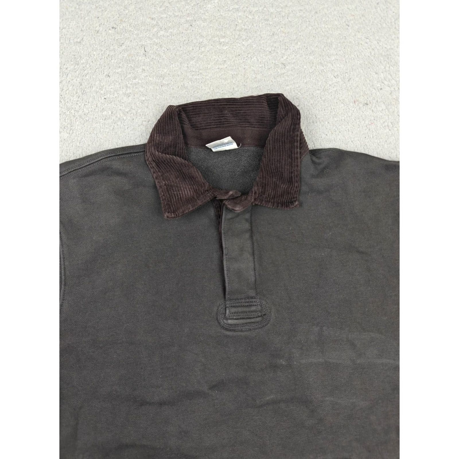 J.Crew VINTAGE J.CREW Sweatshirt Mens M Gray Corduroy Collar Fleece Pullover Size US M / EU 48-50 / 2 - 3 Thumbnail