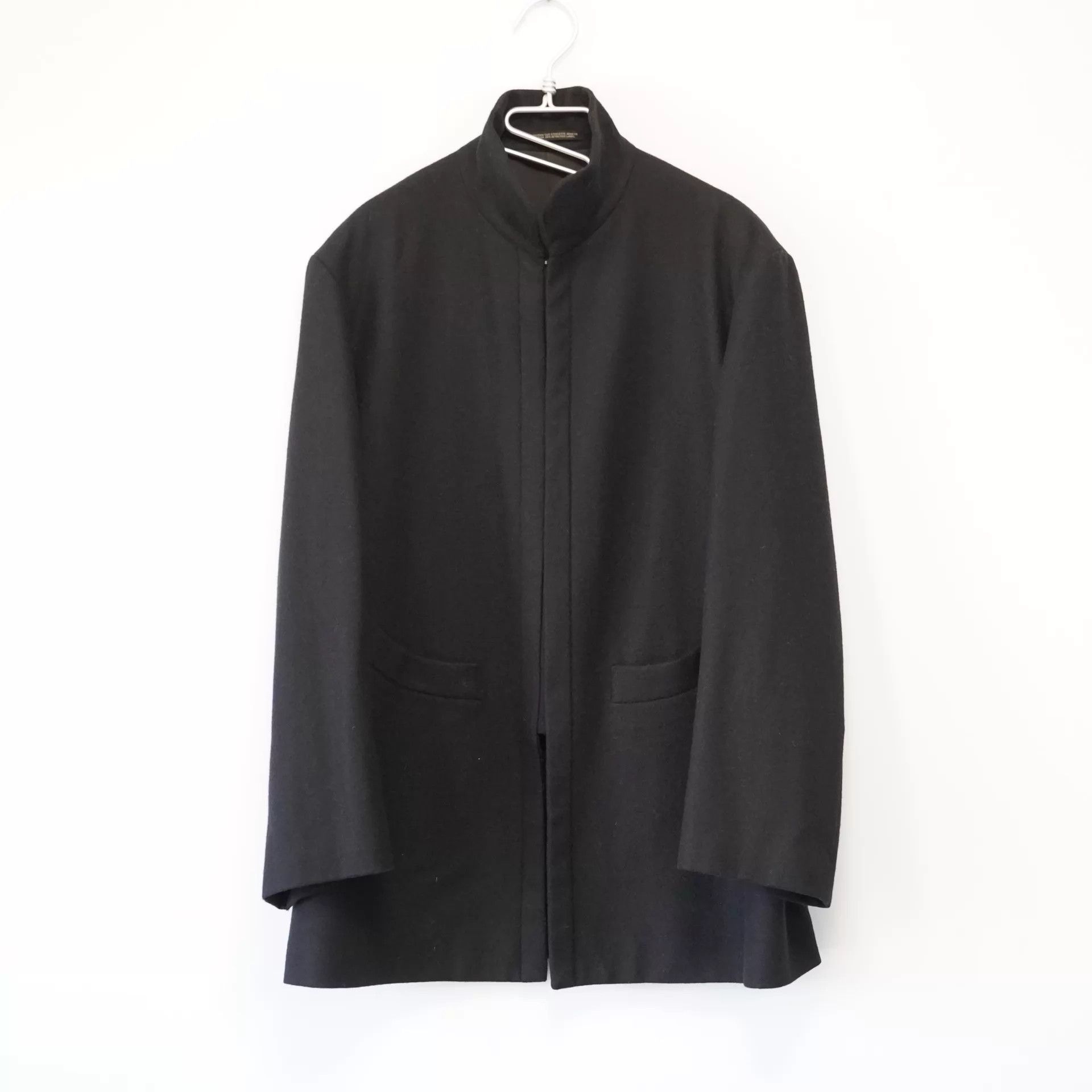 Yohji Yamamoto Yohji Yamamoto 00AW Press-Stud Stand Collar Wool Jacket Size US L / EU 52-54 / 3 - 1 Thumbnail