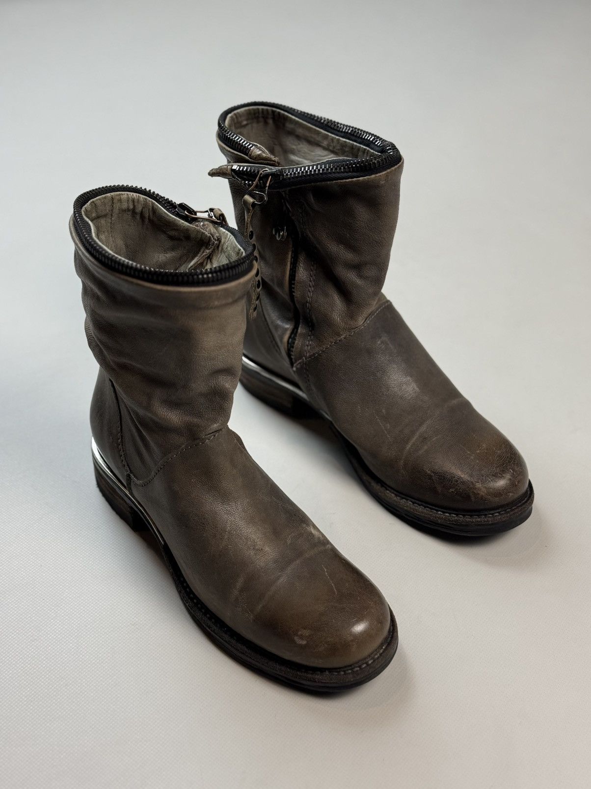 A.S.98 A.S. 98 Airstep Avant-Garde Leather Combat Boots Shoes Size US 7 / IT 37 - 3 Thumbnail