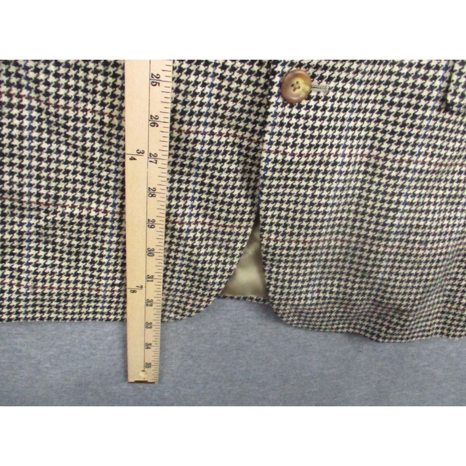 Ralph Lauren VINTAGE Ralph Lauren Blazer Jacket Polo University Club Houndstooth 42 Black 80s Made in USA Mens Size US XL / EU 56 / 4 - 3 Thumbnail