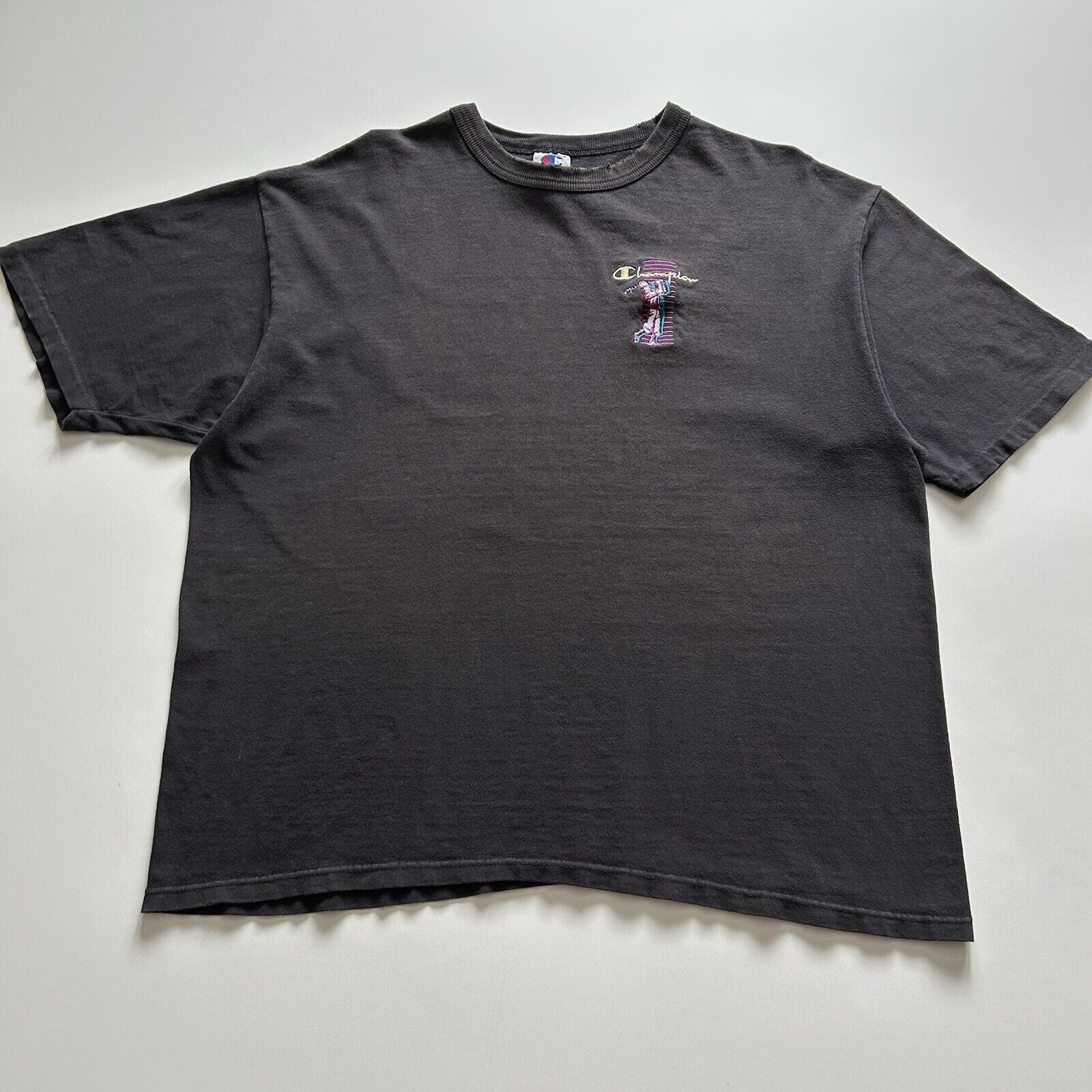 Champion Vintage 90s Champion Golfing Graphic T Shirt XL Faded Black Size US XL / EU 56 / 4 - 1 Thumbnail