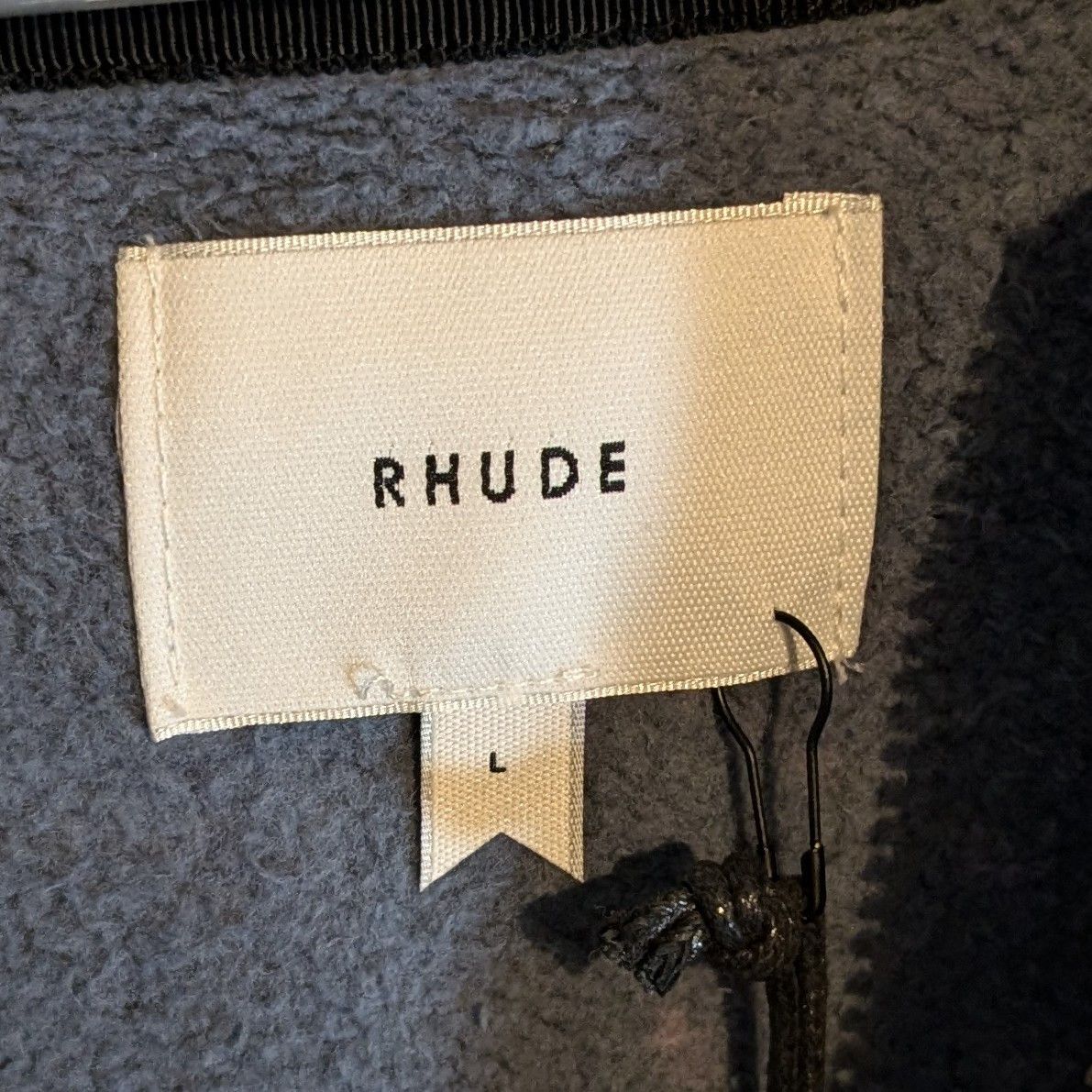 Rhude Distressed Script Logo Zip Hoodie Size US L / EU 52-54 / 3 - 5 Thumbnail