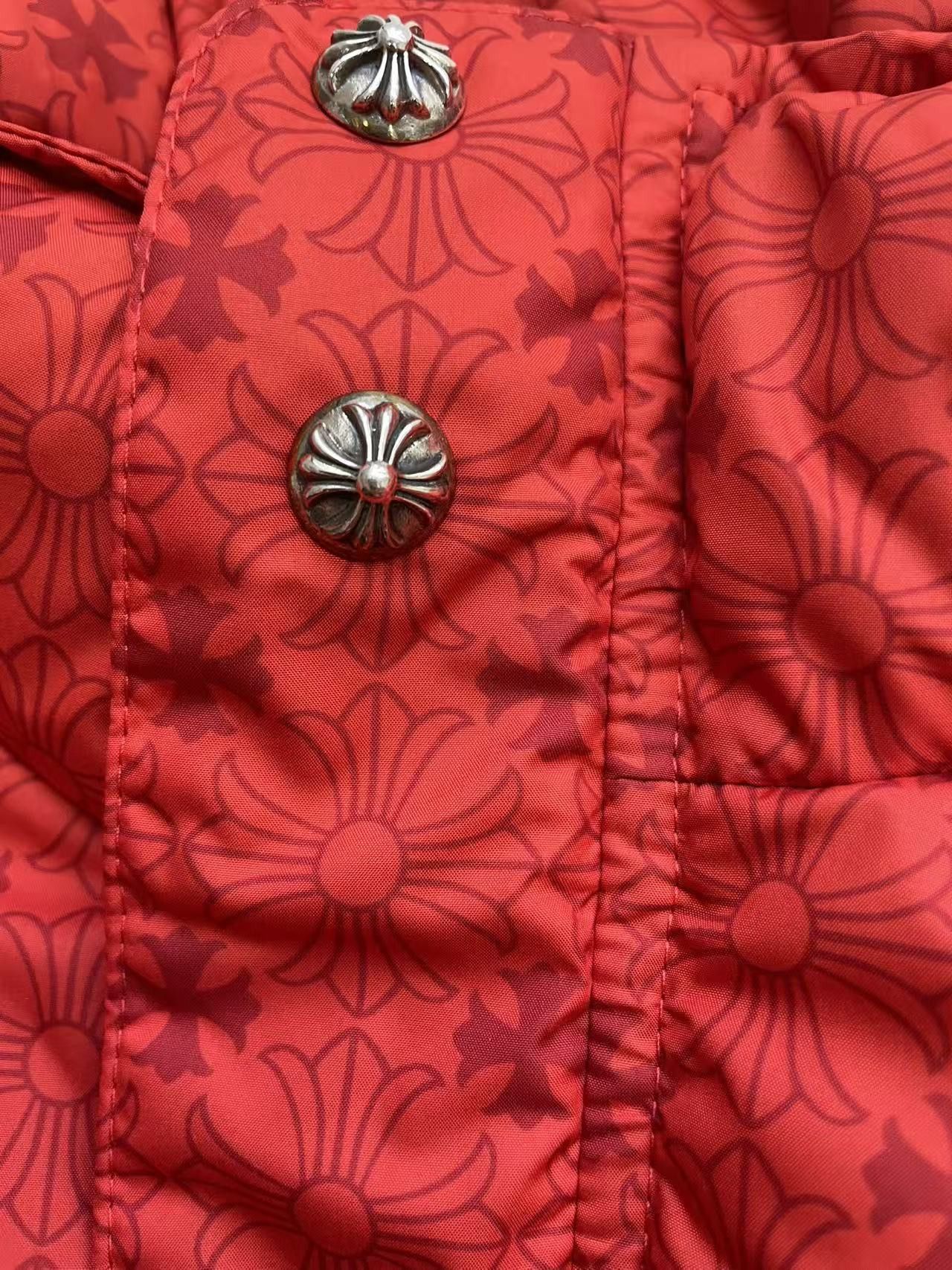 Chrome Hearts Chrome Hearts Red Monogram Cross Pattern Puffer Down Jacket Size US S / EU 44-46 / 1 - 5 Thumbnail