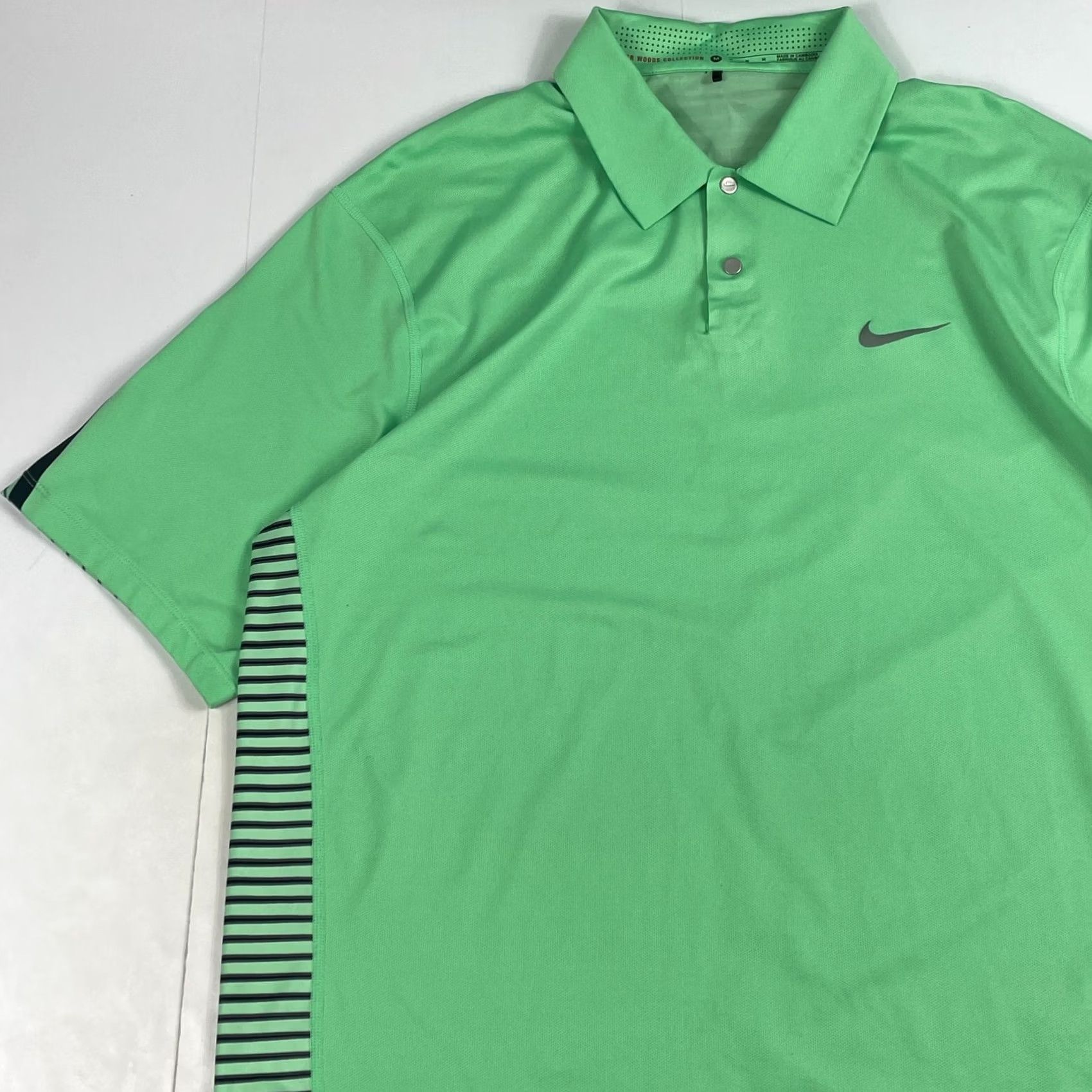 Nike Nike Dri-Fit Polo Shirt - Tiger Woods - Green - Men's - Medium - Short Sleeve - Collared - Button-Up Size US M / EU 48-50 / 2 - 2 Thumbnail