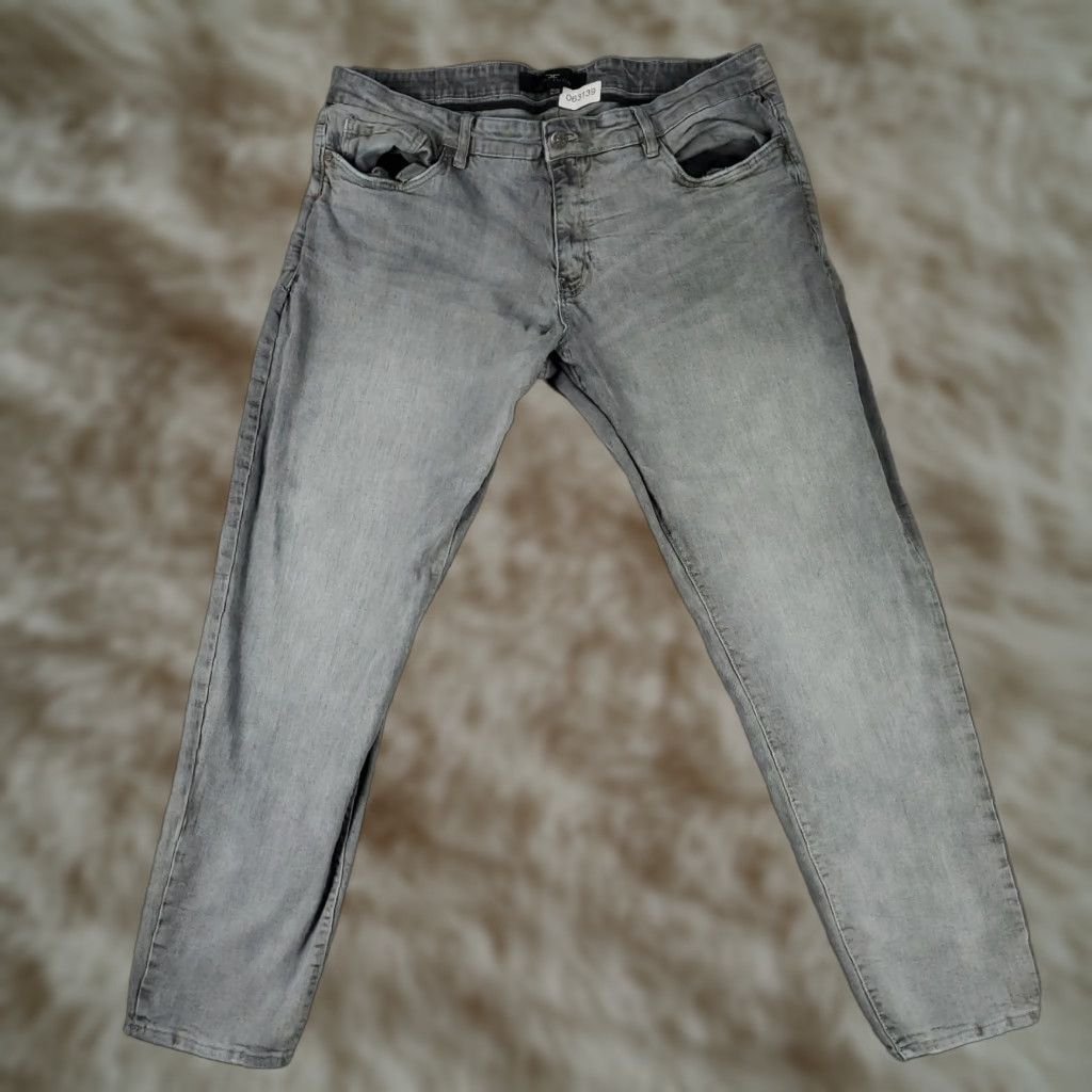 Jordan Craig Jordan Craig Jeans Men's 40x32 Gray Stretch Straight Denim Pants Size US 40 / EU 56 - 1 Thumbnail