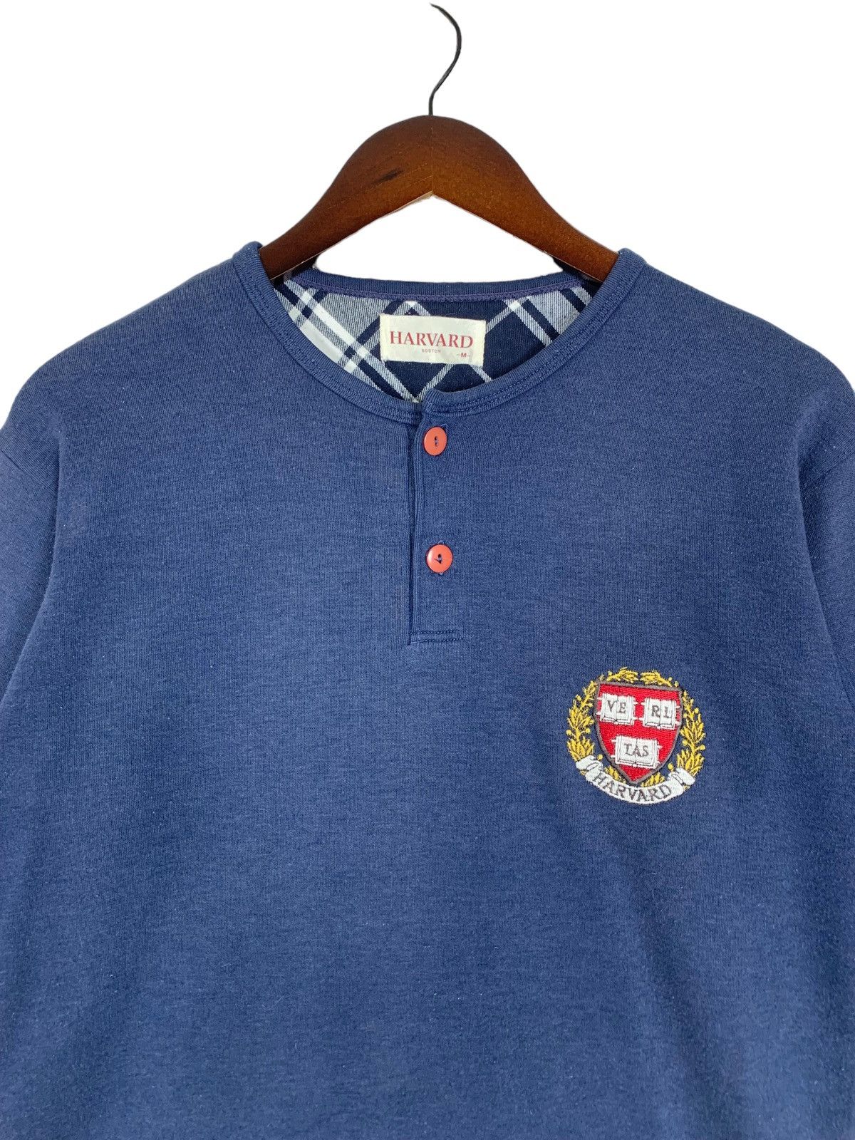 Japanese Brand Harvard Boston University Crewneck Button Longsleeve Size US S / EU 44-46 / 1 - 4 Thumbnail