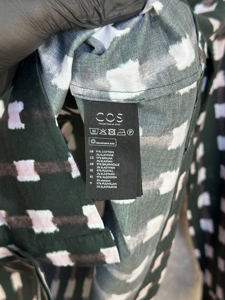 Cos COS Geometric Print Button Up Blouse Shirt Peter Pan Collar Size S / US 4 / IT 40 - 13 Thumbnail