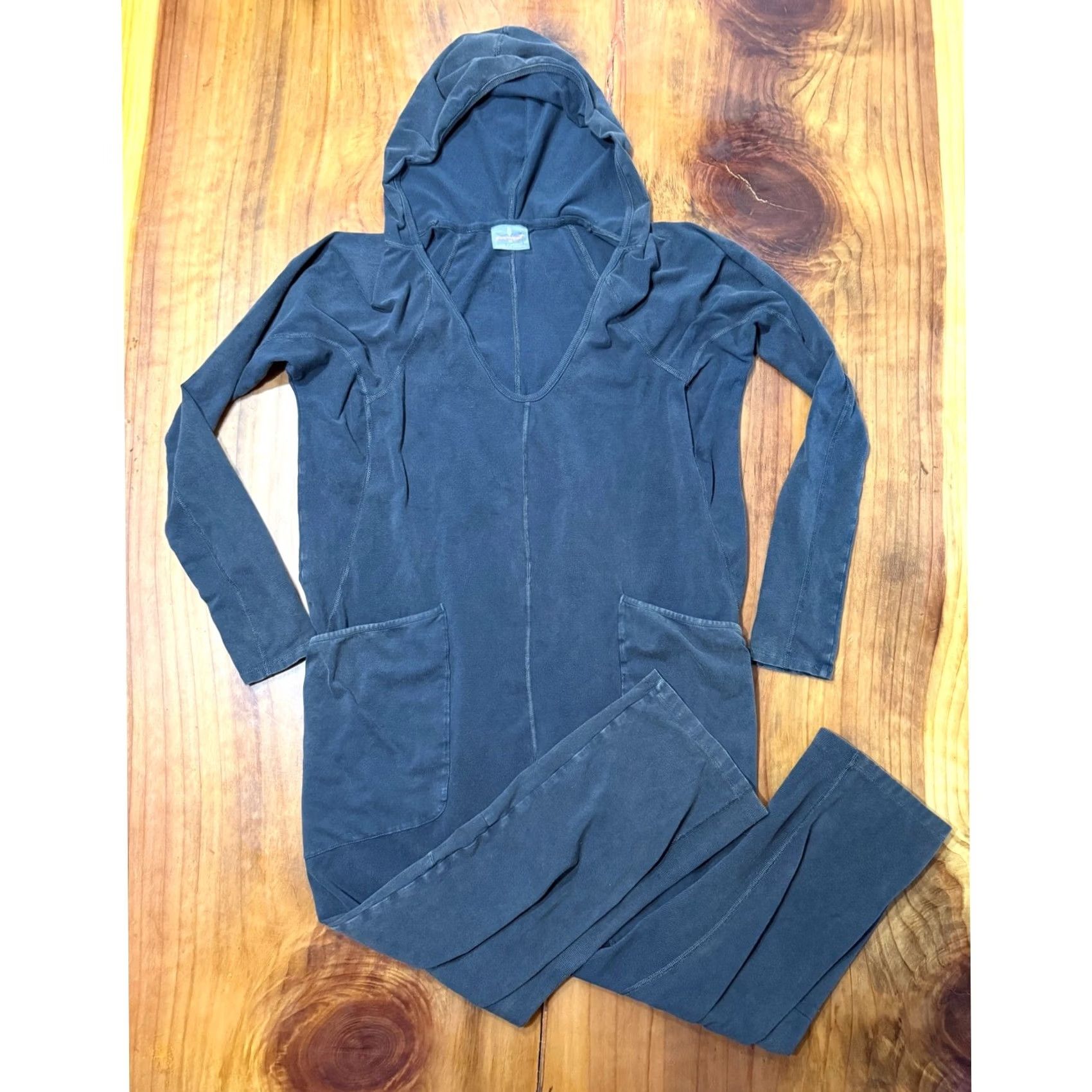 Free People Free People Jumpsuit Women XS Gray Cotton Stretch Sleeveless V-Neck One-Piece Athletic Casual Activewear Pockets Bohemian Size 26" / US 2 / IT 38 - 2 Thumbnail