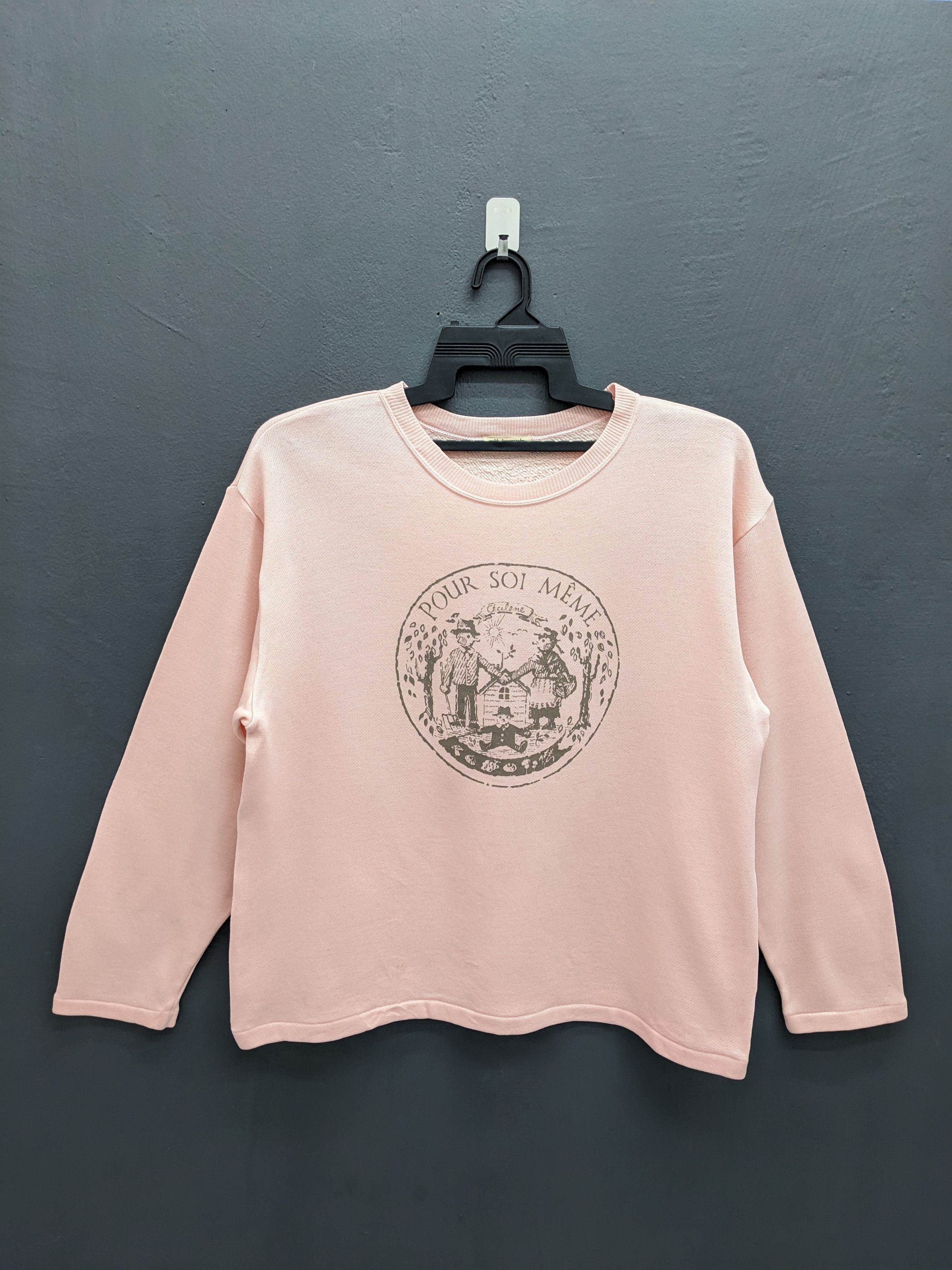 Japanese Brand Midori Yamanaka POUR SOI MÊME French SloganSweatshirt Size US L / EU 52-54 / 3 - 2 Thumbnail