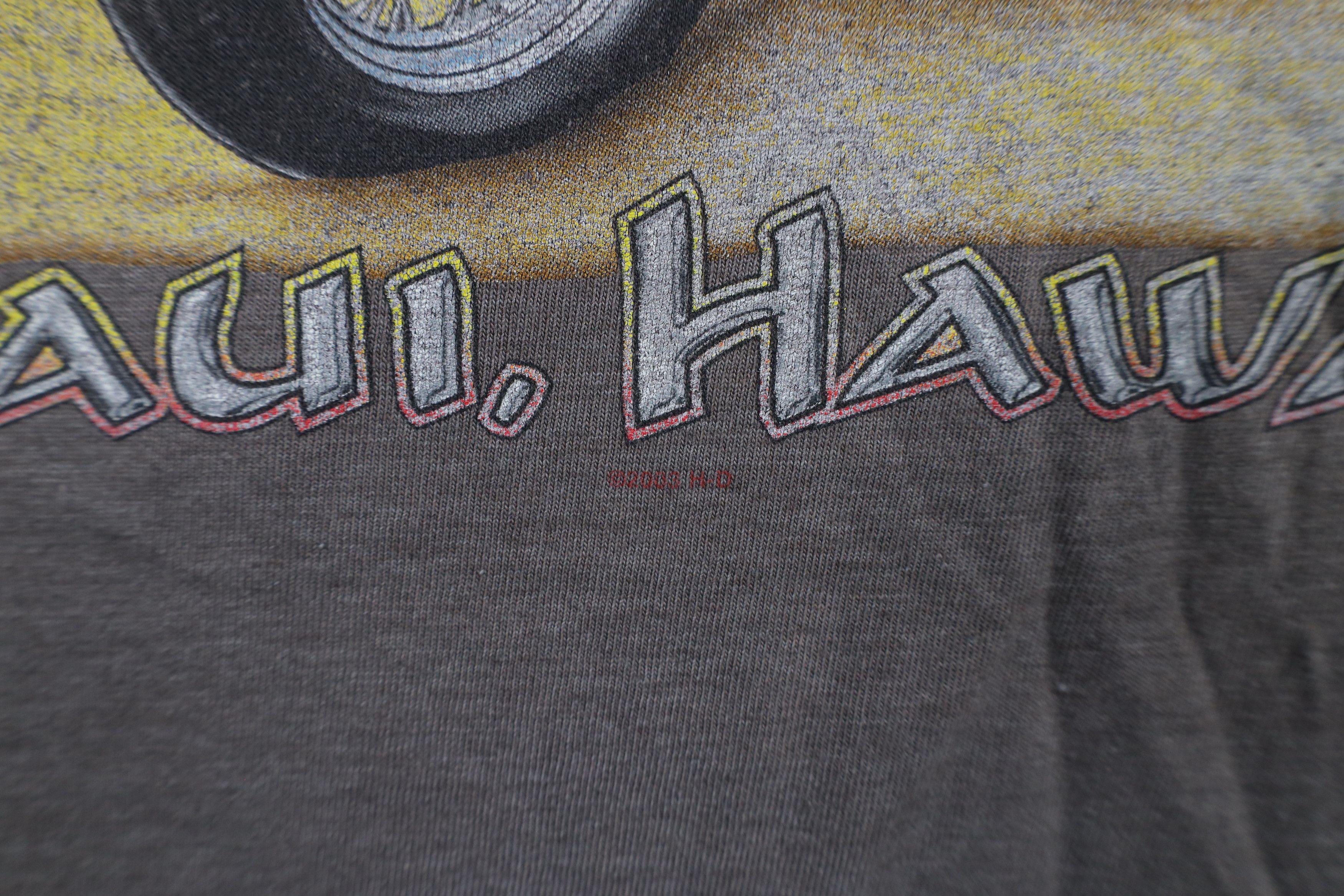 Harley Davidson × Vintage Vintage Y2K 2001 Harley Davidson Thin Soft Maui T-Shirt Size US L / EU 52-54 / 3 - 12 Thumbnail