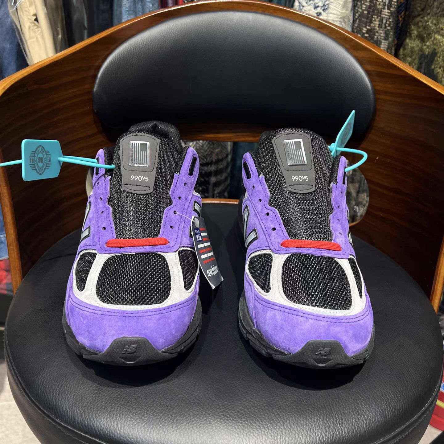 New Balance New Balance 990v5 Leonard PE Black & Purple Sneakers K15 Size US 11.5 / EU 44-45 - 2 Thumbnail