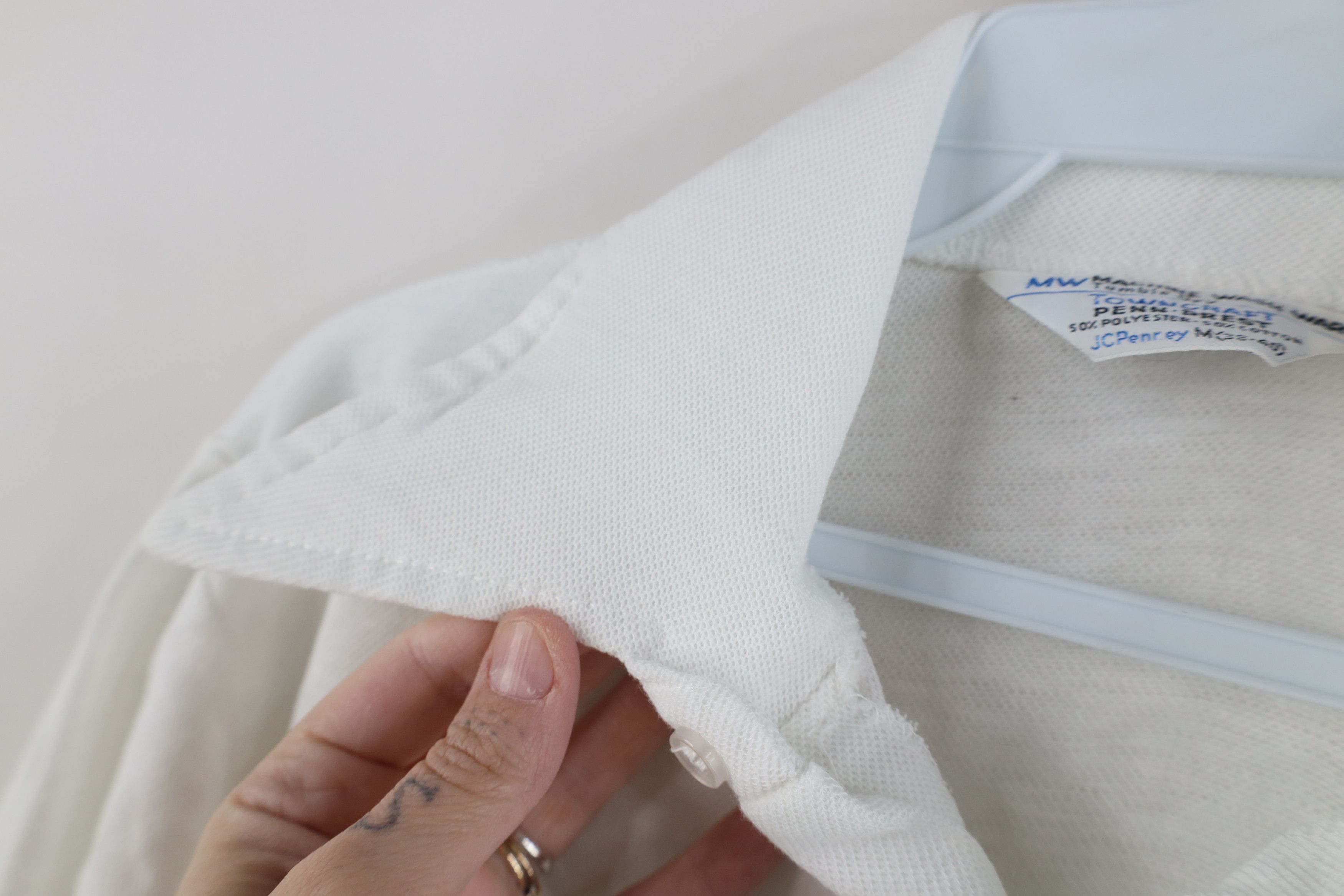 Vintage Vintage 70s Streetwear Collared Golf Polo Shirt White Size US M / EU 48-50 / 2 - 8 Thumbnail