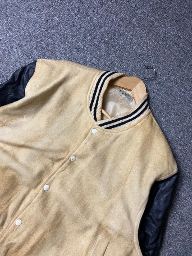 Japanese Brand Vintage Root Three Varsity Jacket with Leather Sleeves (177) Size US M / EU 48-50 / 2 - 10 Thumbnail