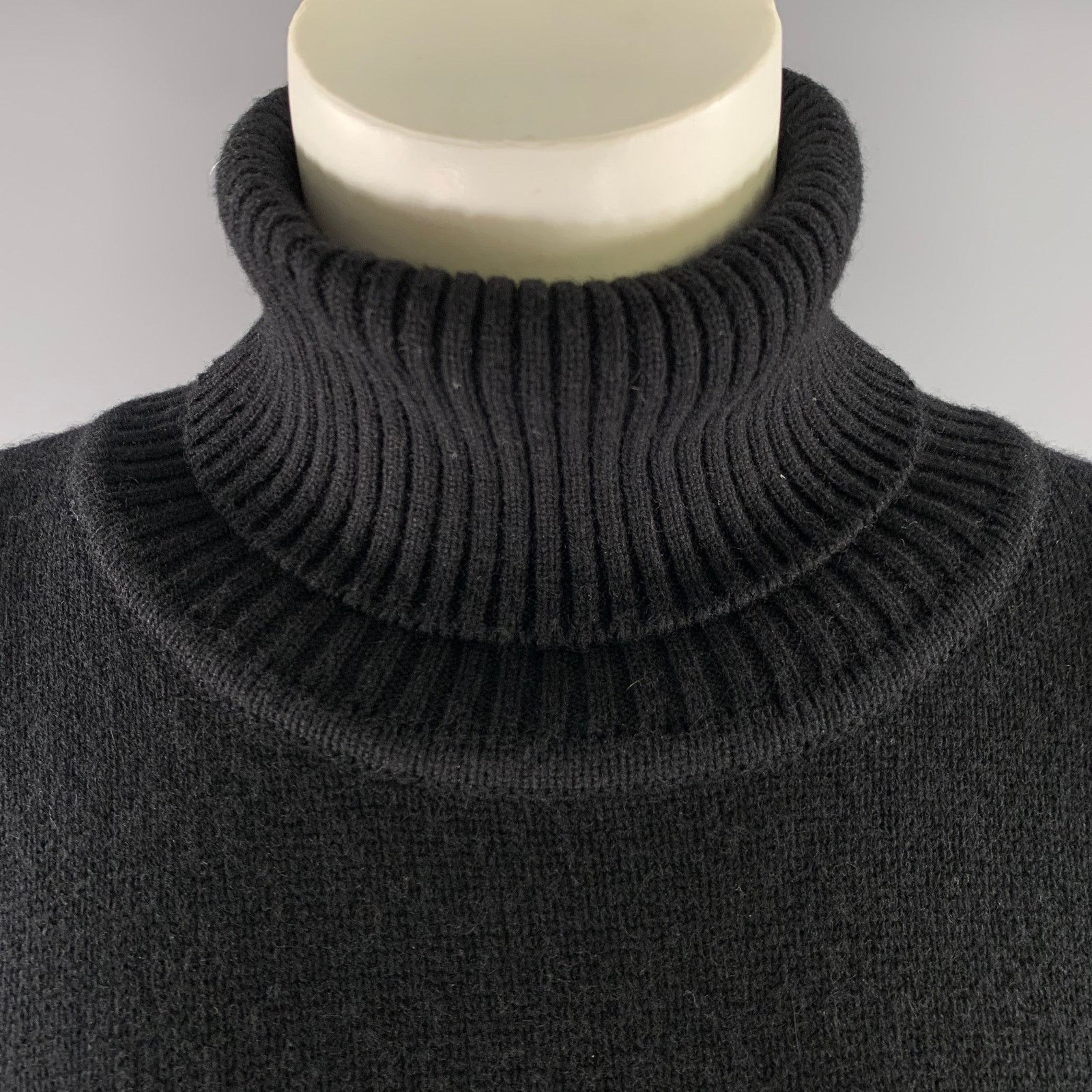 eskandar ESKANDAR Size M Black Cashmere Oversized Turtleneck Sweater Size ONE SIZE - 2 Thumbnail