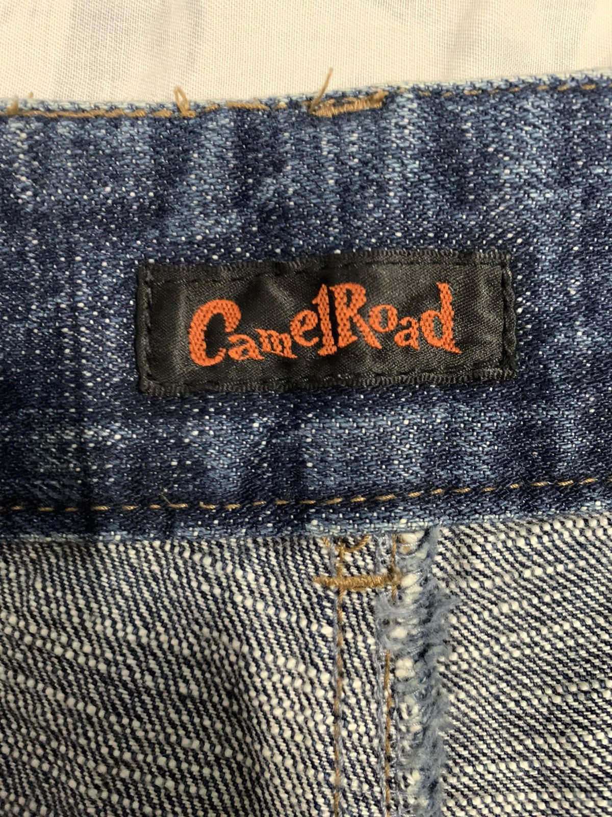 Japanese Brand Vintage Camel Road Faded Wash Flare Bell Bottom Panel Jeans Size US 31 - 14 Thumbnail