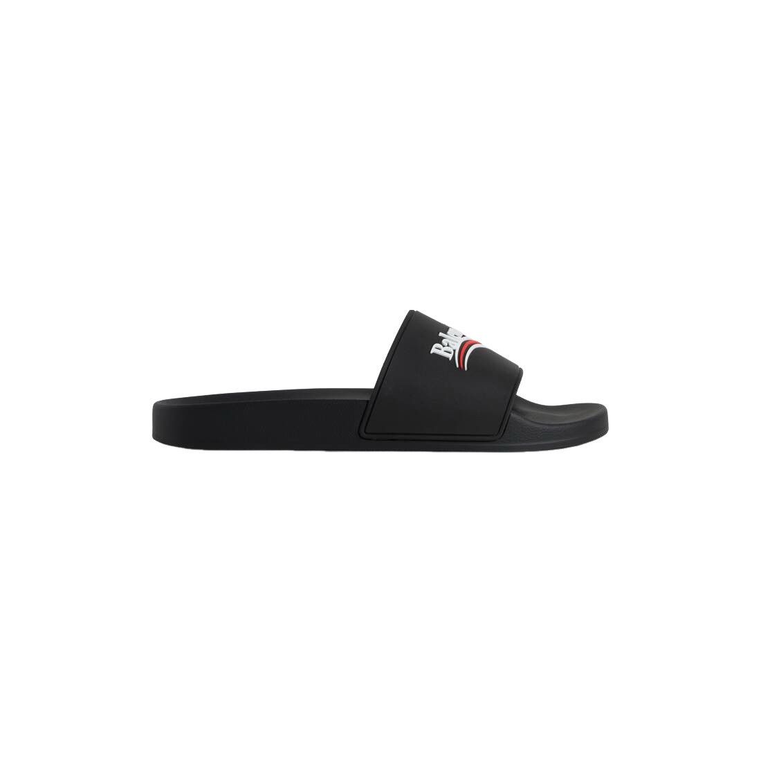 BALENCIAGA Pool $450 Black Rubber Slide Sandals New & Authen