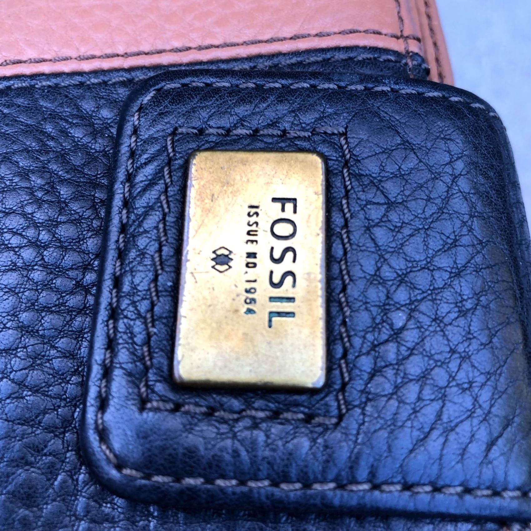 Fossil Vintage FOSSIL Quinn Leather Wallet Bifold Card Holder Brown Women's 7.5" x 3.5" Size ONE SIZE - 3 Thumbnail