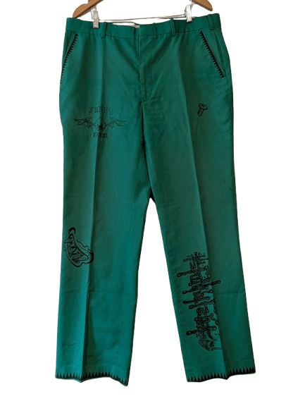 Japanese Brand × Vintage FUNNY FARM X BOUNDARY WATERS TATTOOED PANTS Size US 36 / EU 52 - 1 Thumbnail