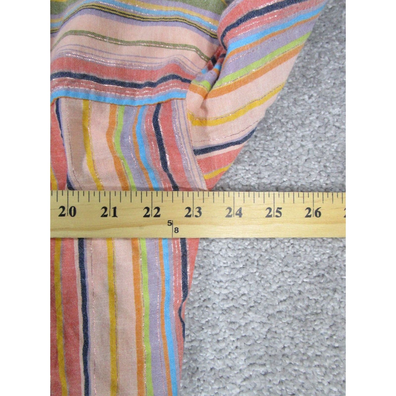 Vintage Pilcro Shirt Mens Small Orange Blue Green Cotton Knit Button Up Size US S / EU 44-46 / 1 - 7 Thumbnail