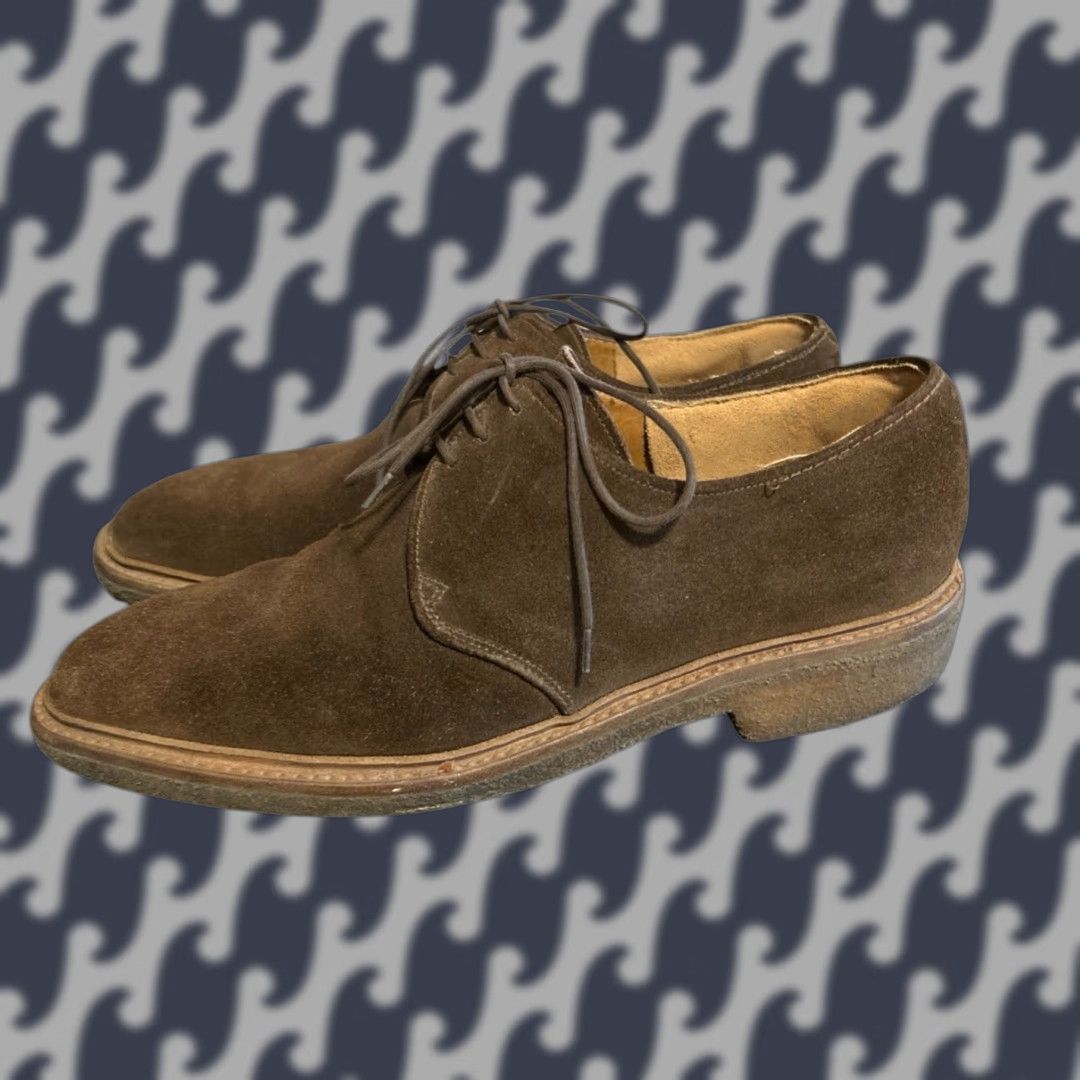 Polo Ralph Lauren Shoe Men US 11 Brown Suede Lace Up Crepe Sole Handmade England