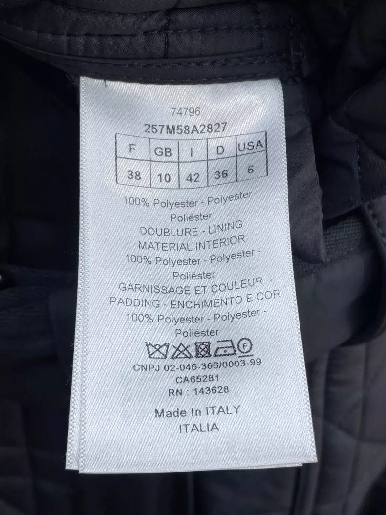 Dior Dior Black rattan checkered long cotton jacket 2504-Nextarr Size XS / US 0-2 / IT 36-38 - 7 Thumbnail