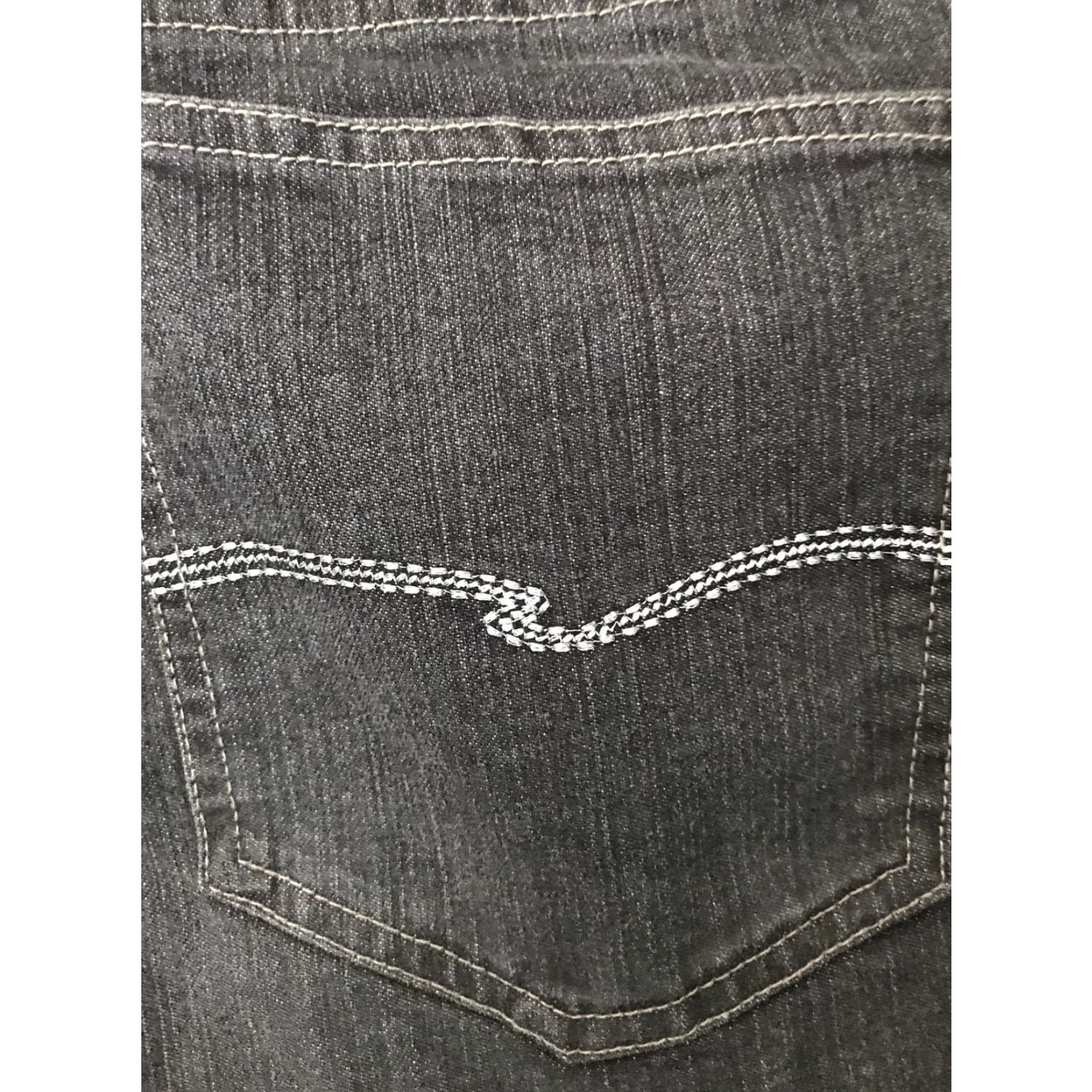Talbots Talbots Stretch Women's Black Denim Jeans 32" Waist 12 Regular Inseam 31.5" Silver Stitching Pockets Jeans Size 34" / US 12 / IT 48 - 2 Thumbnail