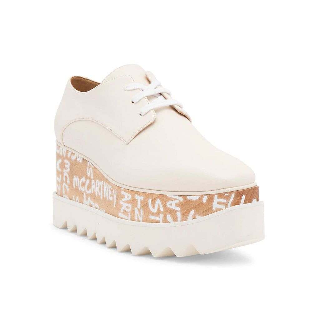 Stella McCartney Stella McCartney Women's Elyse Platform Wedge Sneaker Cream Size US 10 / IT 40 - 2 Thumbnail
