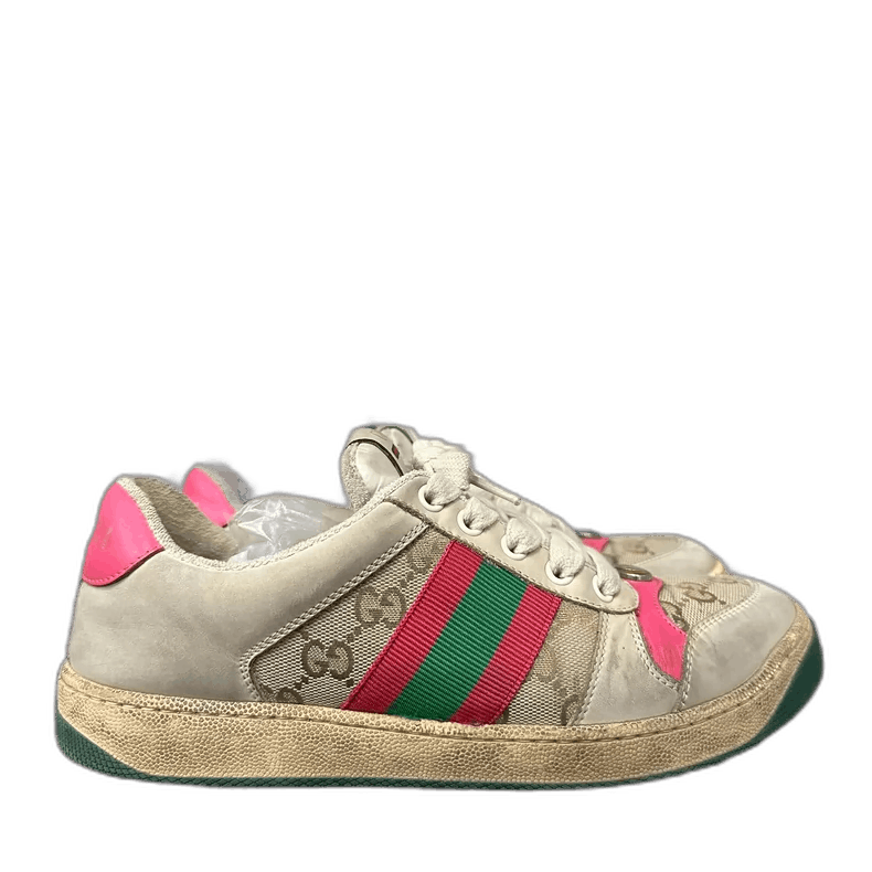Gucci Gucci Pink Dirty Sneakers Size 35 to 37.5-2505 Size US 6 / IT 36 - 1 Thumbnail