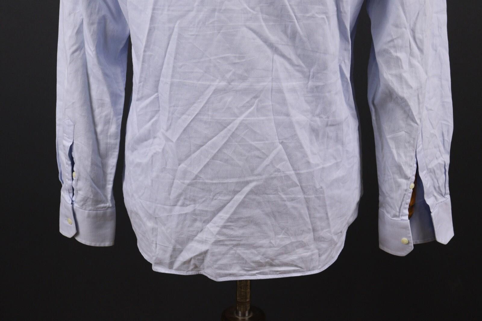 Designer Boggi Milano Slim Fit Blue Button Down Shirt Size 41 / 16 Size US M / EU 48-50 / 2 - 8 Thumbnail