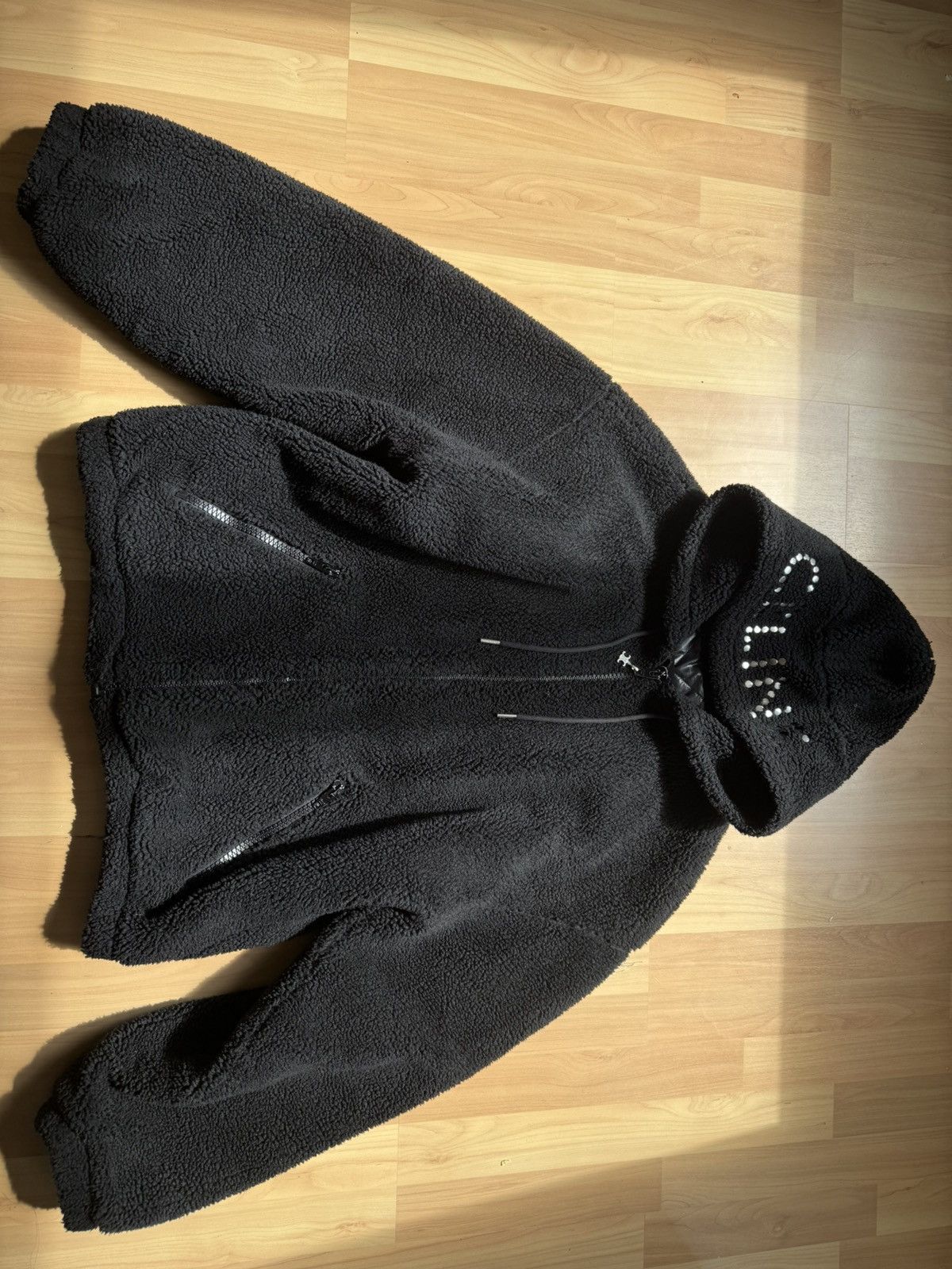 Celine Celine Homme Logo Embellished Fleece Hoodie Size US XL / EU 56 / 4 - 2 Thumbnail