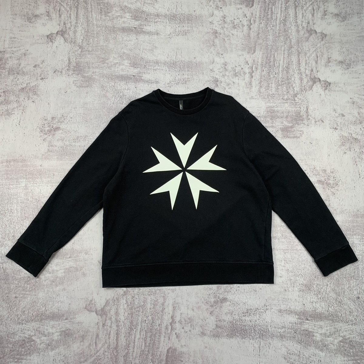 image of Neil Barrett Military Star Sweatshirt Black, Men's (Size 2XL)