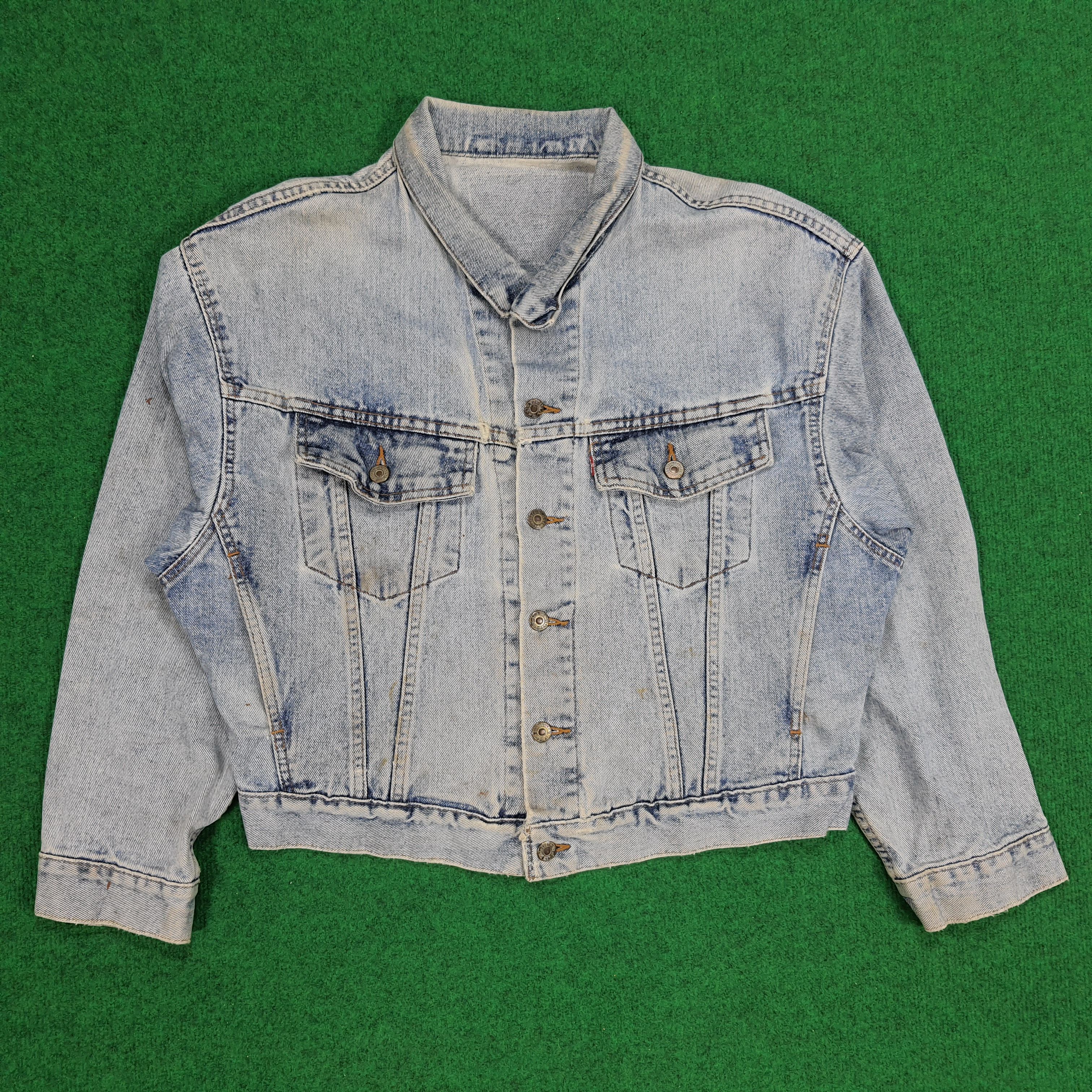 Japanese Brand × Levi's × Vintage Vintage Levi's Custom Number Nine Logo Denim Jacket Size US L / EU 52-54 / 3 - 3 Thumbnail