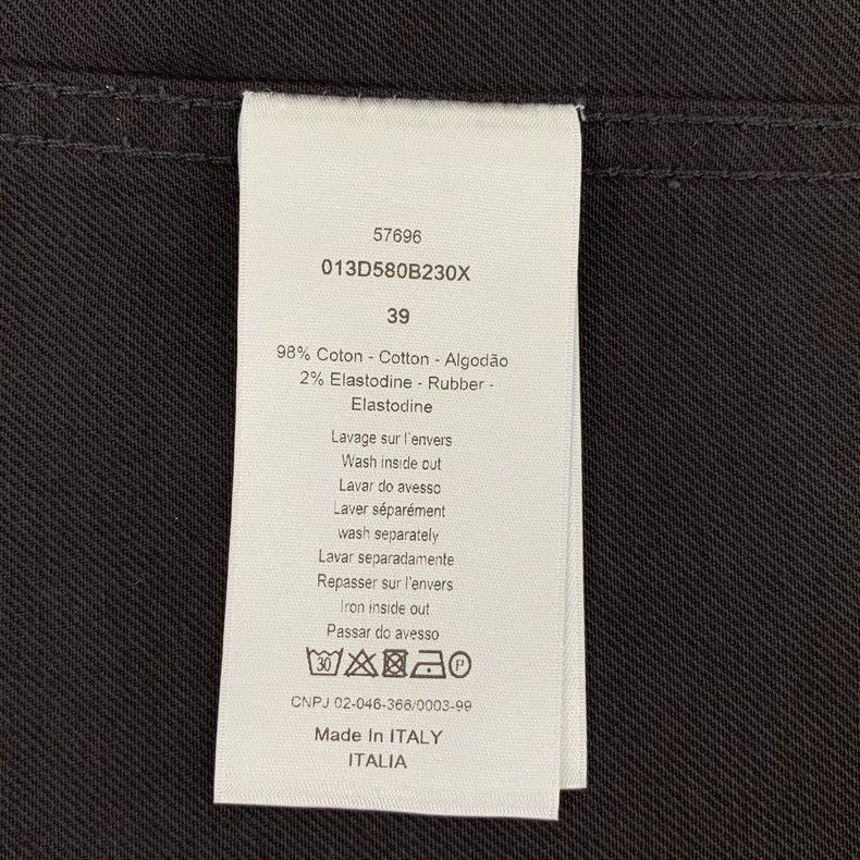 Dior Dior Size 39 Black rose print cotton lapel long-sleeved shi Size US XXS / EU 40 - 6 Thumbnail