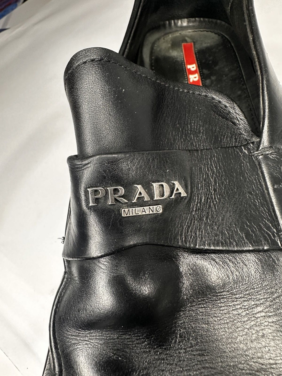Prada PRADA MILANO 4D2008 LOGO STAMP VAMP DRIVING LOAFER. Size US 8 / EU 41 - 10 Thumbnail