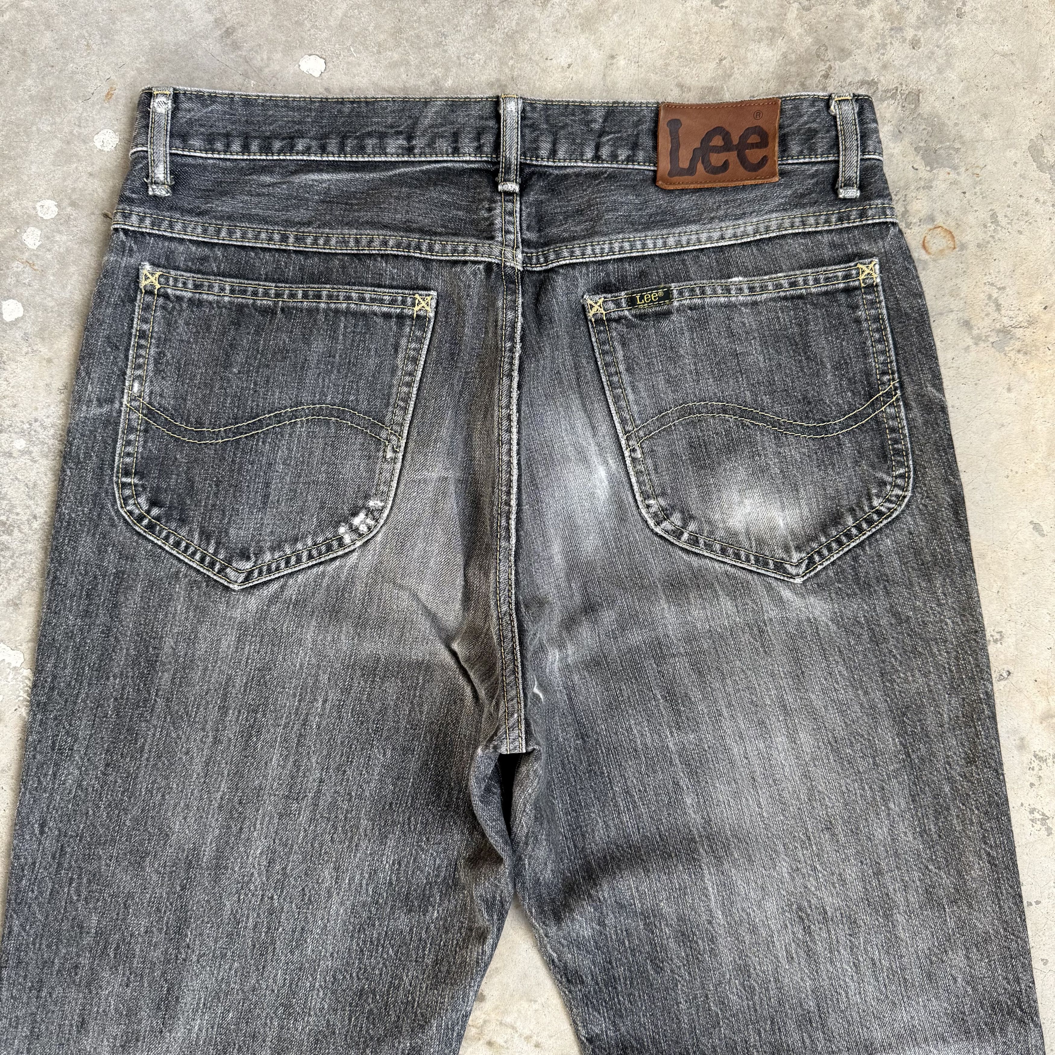 Lee Vintage Lee Rider Black Faded Denim Jeans Size US 33 - 10 Thumbnail