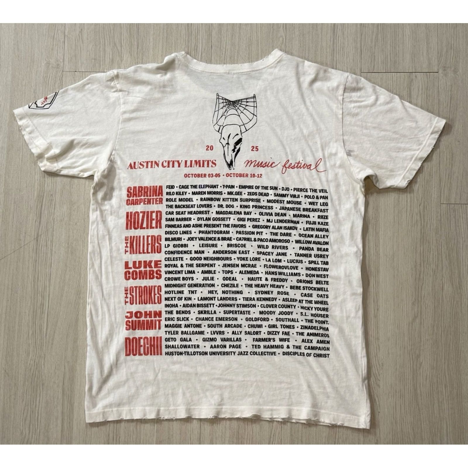Brandon Maxwell Brandon Maxwell Shirt ACL Festival Pre-Distressed White Short Sleeve L Mens Womens Austin City Limits Rock Art 90s Band Hip Hop Hippie Logo Graphic Size US L / EU 52-54 / 3 - 2 Thumbnail
