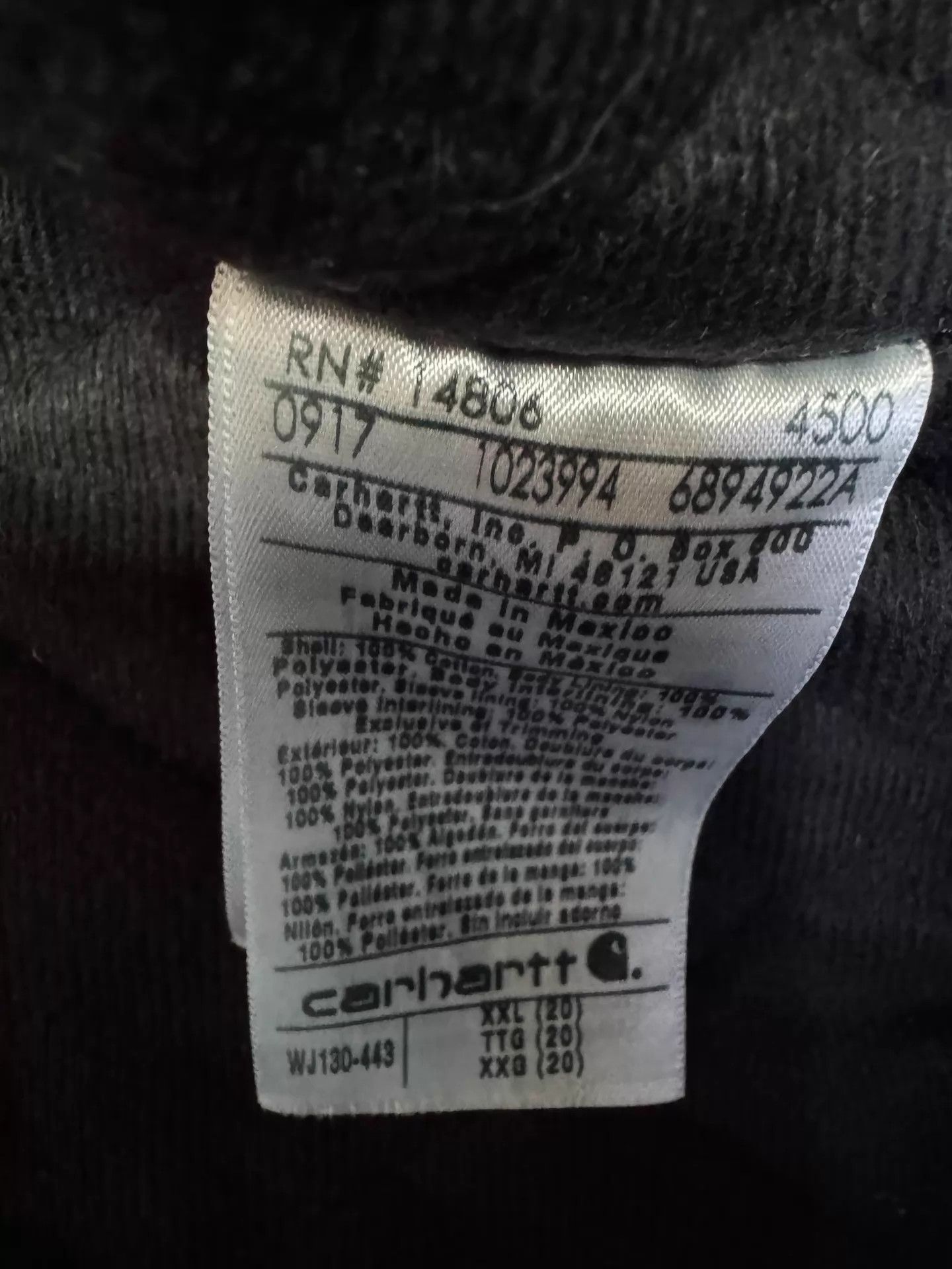 Carhartt Carhartt WJ130 Vintage Hooded Work Jacket Lake Blue XXL Size US XXL / EU 58 / 5 - 9 Thumbnail