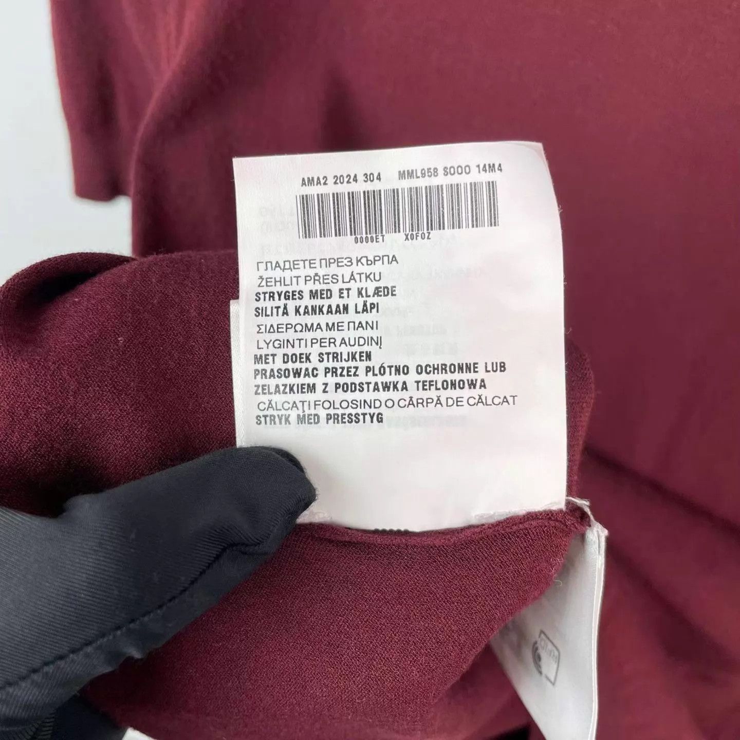 Miu Miu MIU MIU Wine Red Logo Knit Embroidered Short Sleeve 38 Size XS / US 0-2 / IT 36-38 - 5 Thumbnail