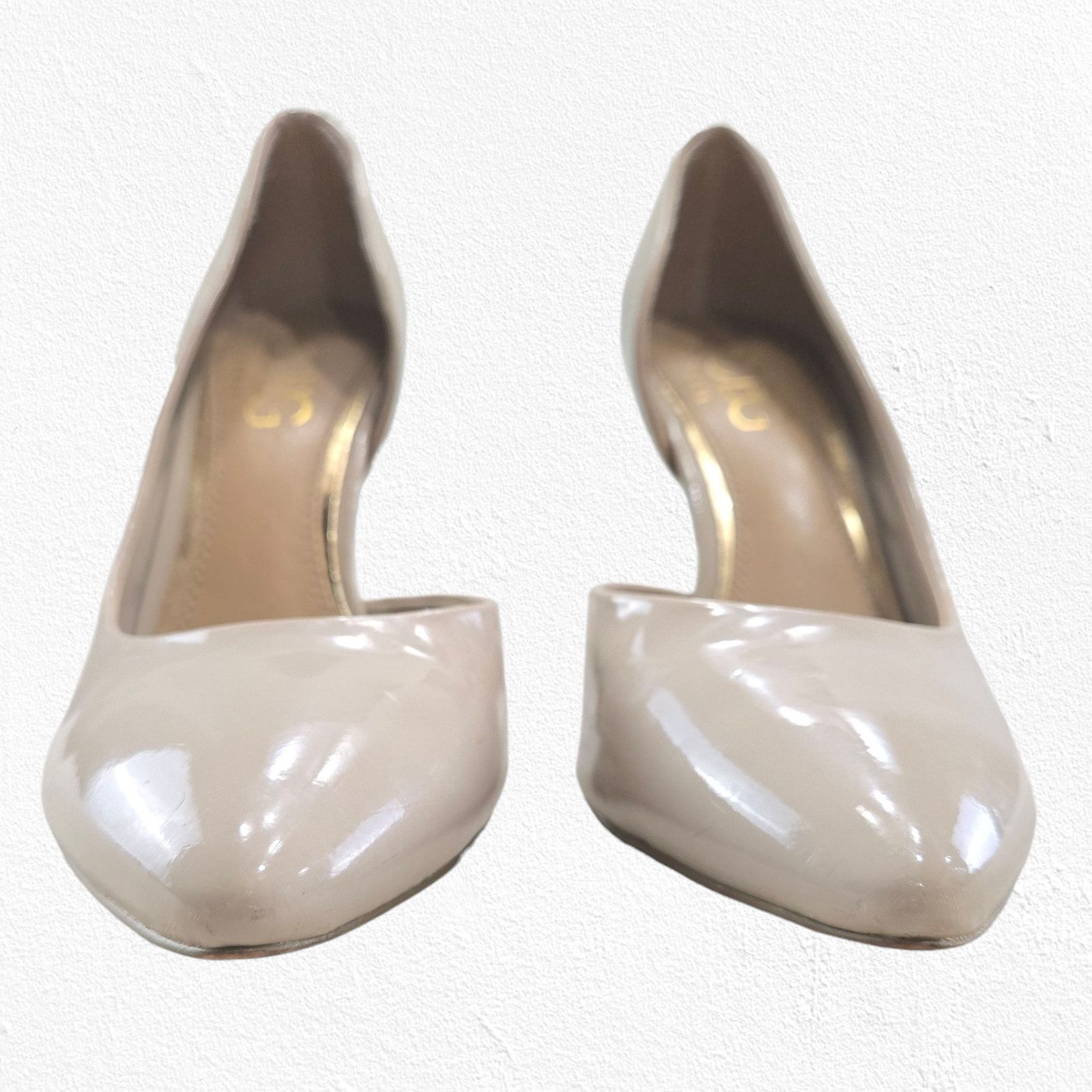 Bcbgmaxazria BCBG Jaze Light Beige Patent Leather D’Orsay Pumps 9 Size US 9 / IT 39 - 5 Thumbnail