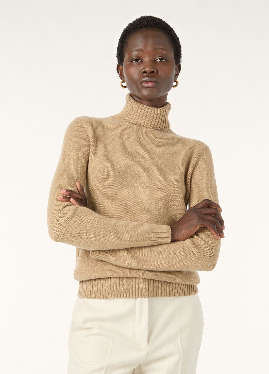 Loro Piana o1w1db10825 FAM9052 Parksville Turtleneck Sweater in Beige Size S / US 4 / IT 40 - 4 Thumbnail