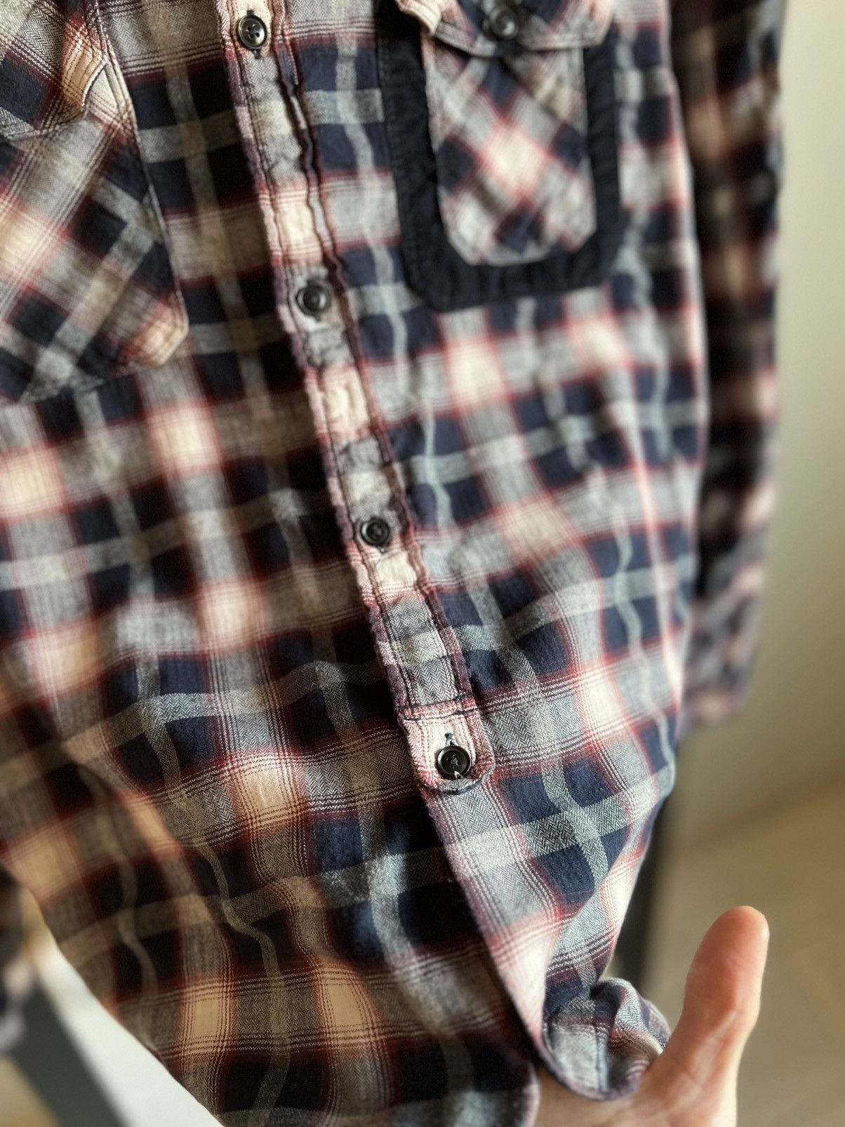 Allsaints Allsaints Plaid Corduroy Accent Cotton Flannel Shirt Size US M / EU 48-50 / 2 - 4 Thumbnail