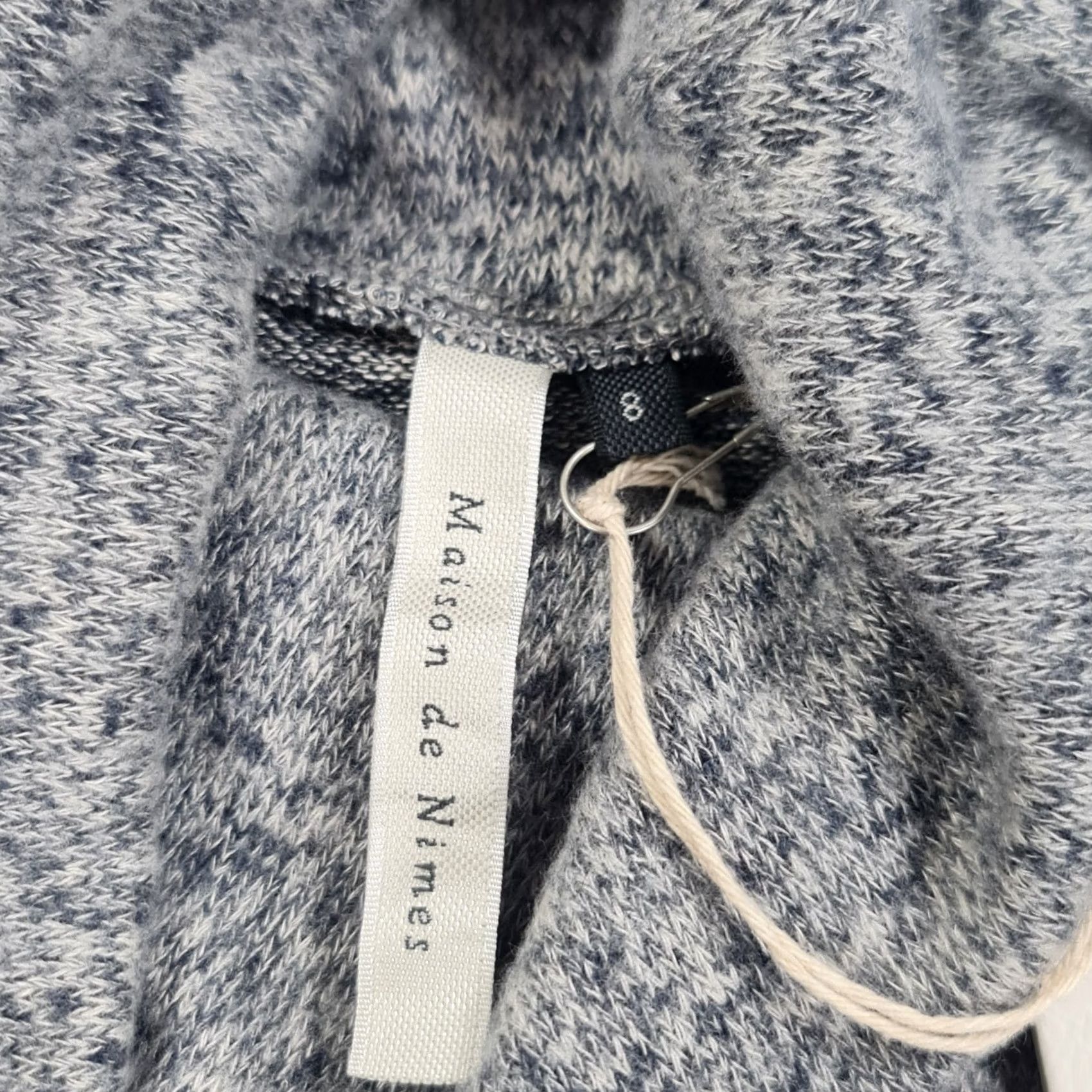 Vintage Maison De Nimes Jumper Blue 8 UK Womens Turtle Neck Cosy Soft Knit Asymmetric Pullover Size M / US 6-8 / IT 42-44 - 3 Thumbnail