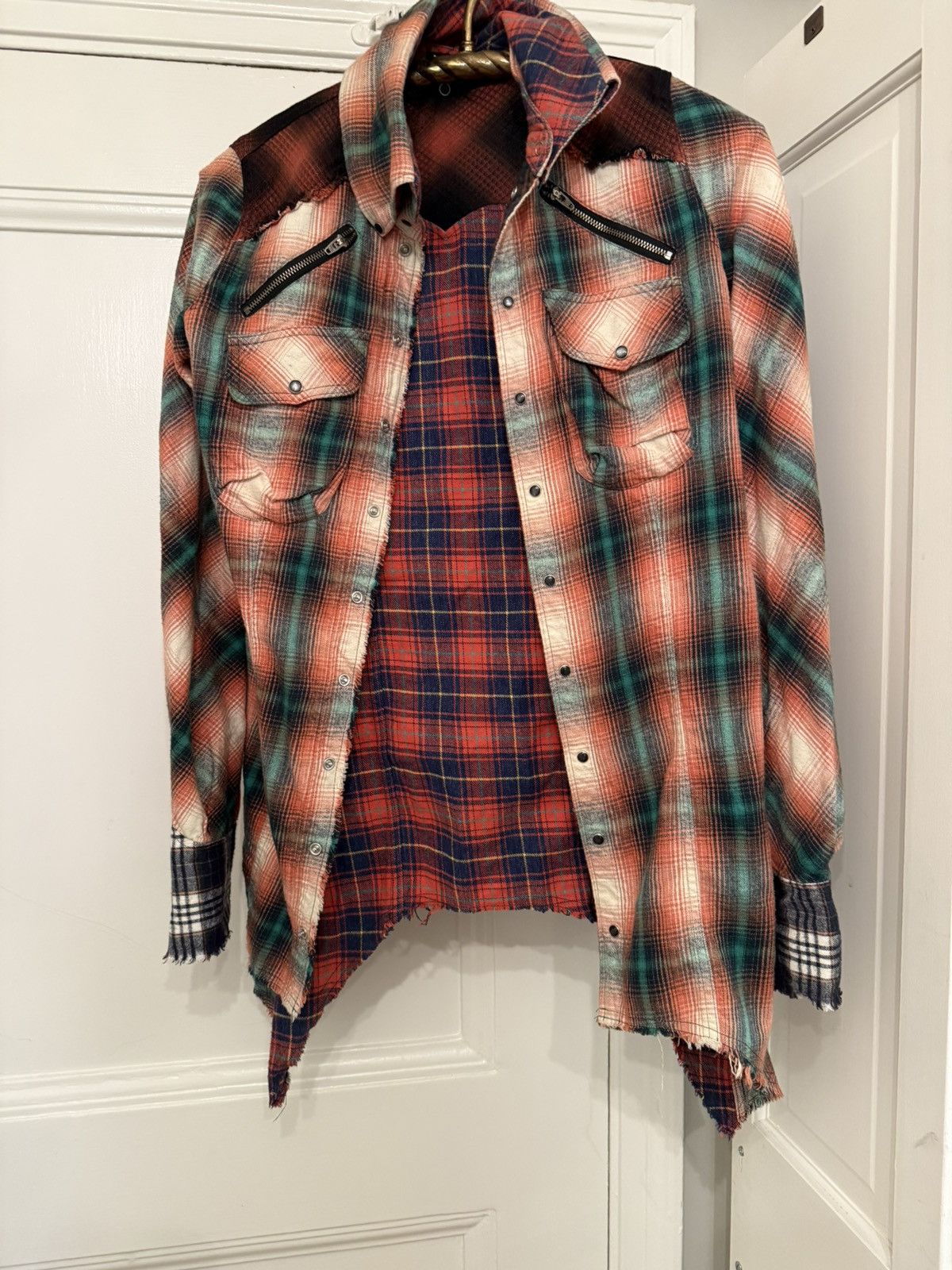 Le Grande Bleu (L.G.B.) Cotton flannel shirt, multicoloured Size M / US 6-8 / IT 42-44 - 1 Thumbnail