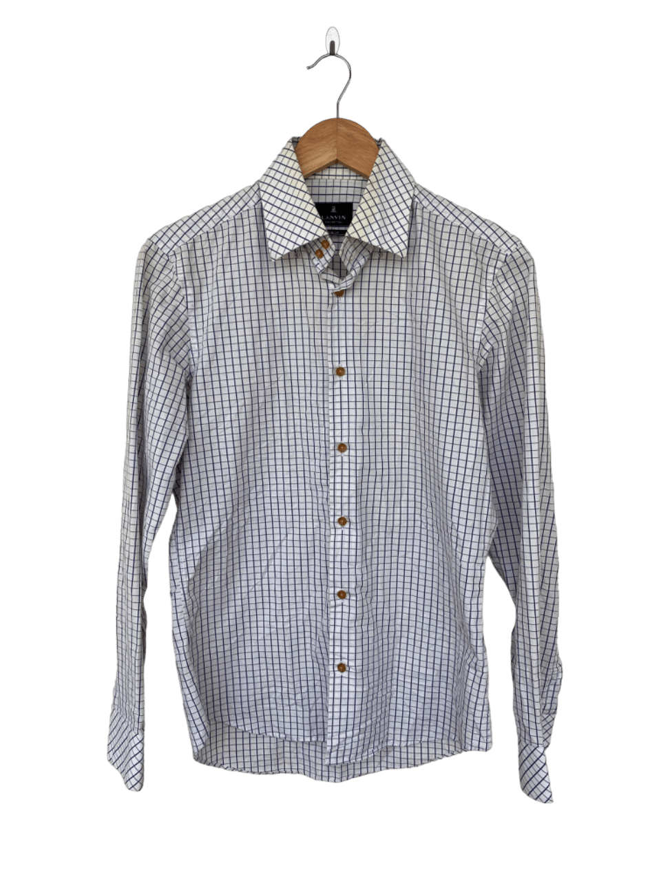 Lanvin Vintage Lanvin Checker Button Up Shirt Size US M / EU 48-50 / 2 - 1 Thumbnail