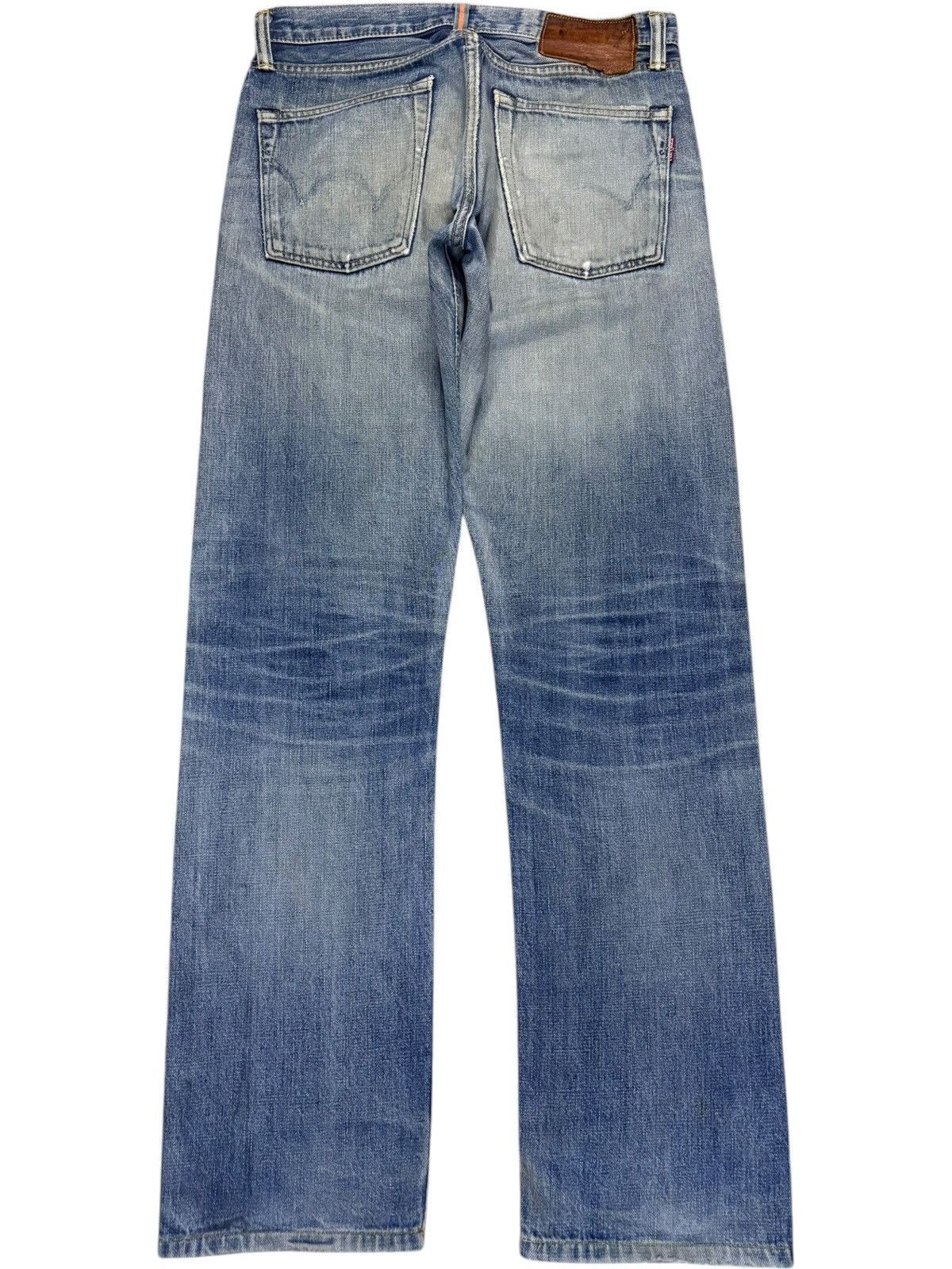 Edwin × Japanese Brand Vintage Japanese Edwin 505 Selvedge Mud Wash Distress Jeans Size US 31 - 3 Thumbnail