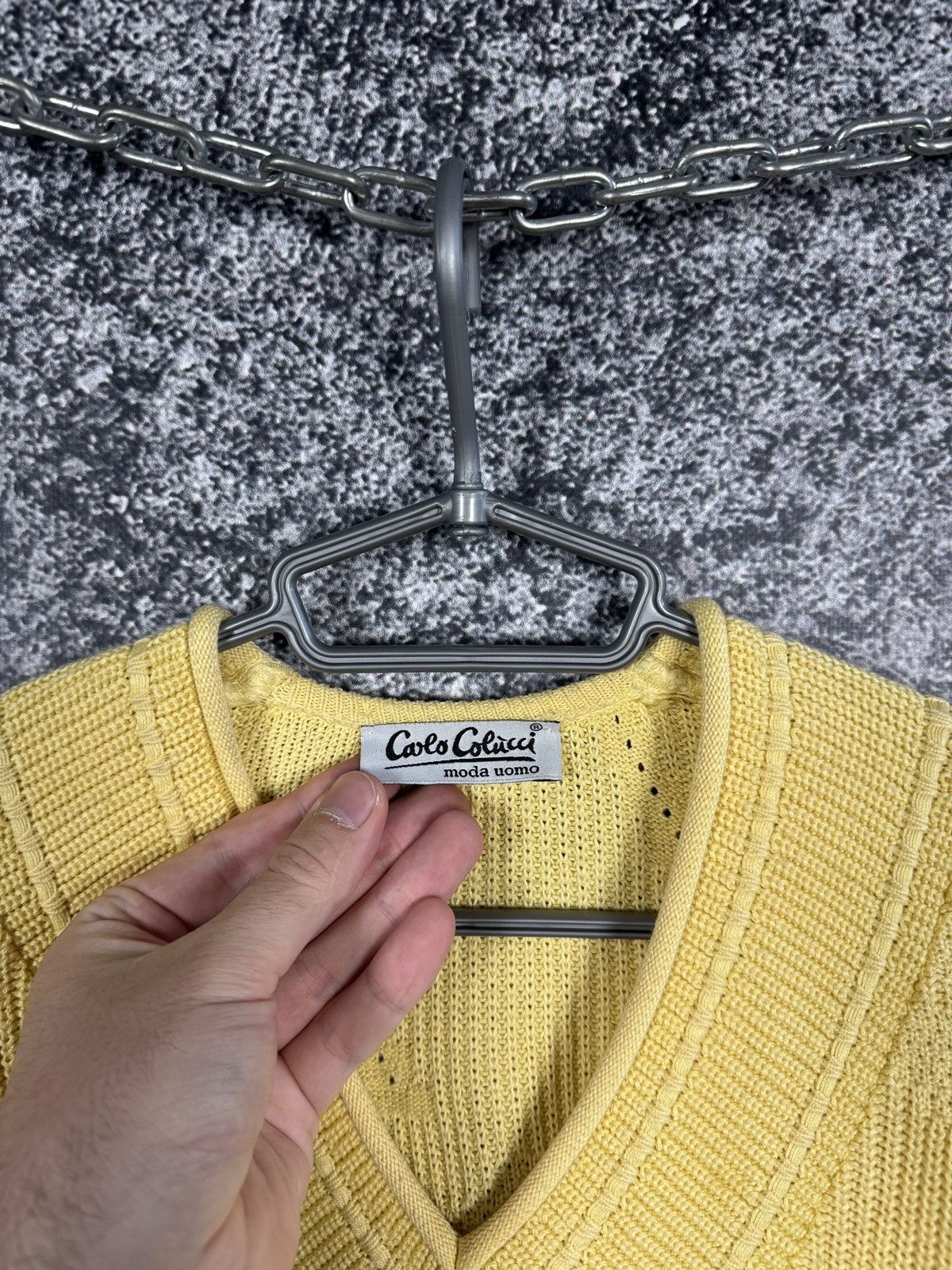 Carlo Colucci Carlo Colucci Moda Uomo V-Neck Vintage Wool Sweater Germany Size US XL / EU 56 / 4 - 8 Thumbnail