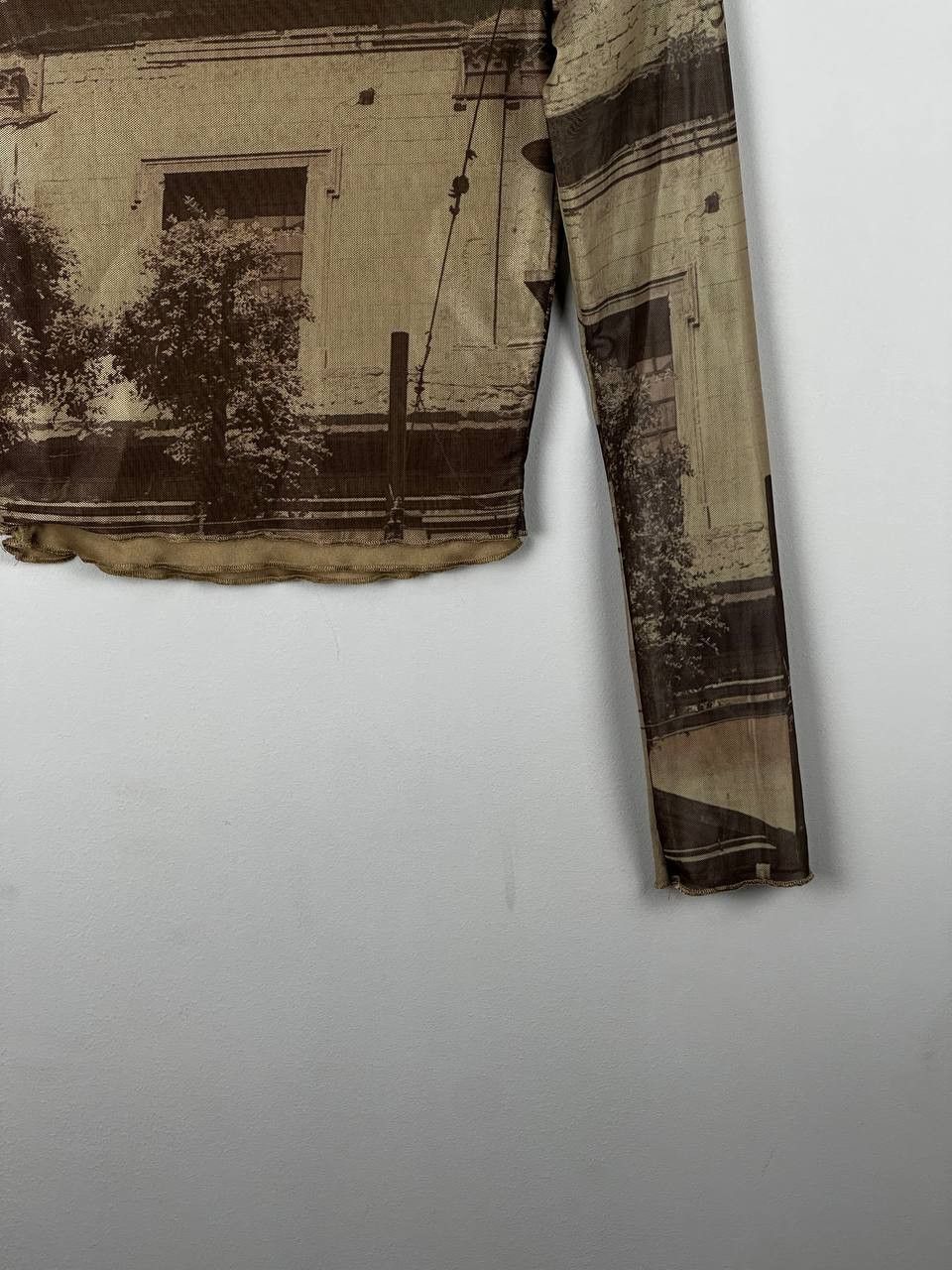 Japanese Brand Avant garde Church Printed Mesh Long Sleeve T SHIRT Size S / US 4 / IT 40 - 8 Thumbnail
