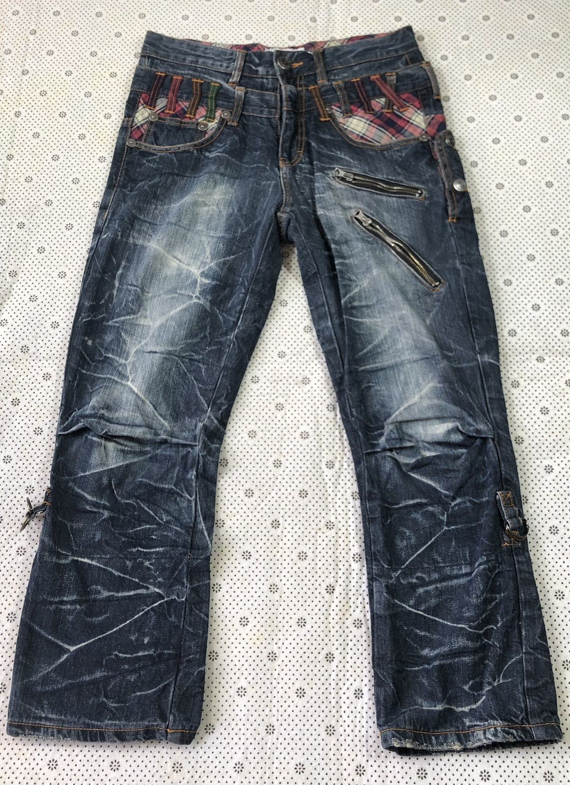 パンツ oos japanese label bondage dameged denim Japanese Bondage Jeans | Grailed