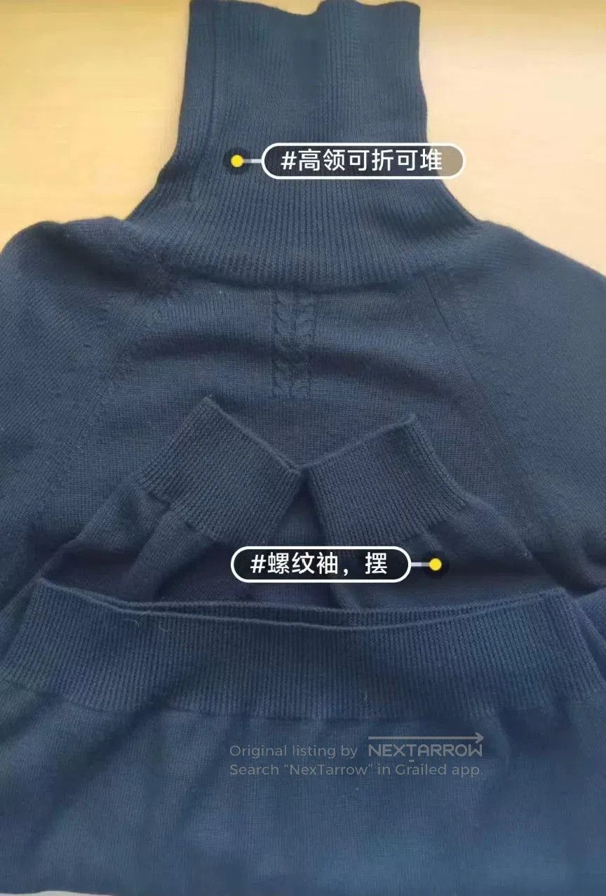 Saint Laurent Paris Saint Laurent Blue Wool Turtleneck Sweater. Size US L / EU 52-54 / 3 - 4 Thumbnail